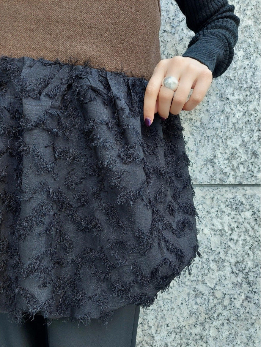 BRAHMIN　ツイード×カットジャガードバルーンジレ