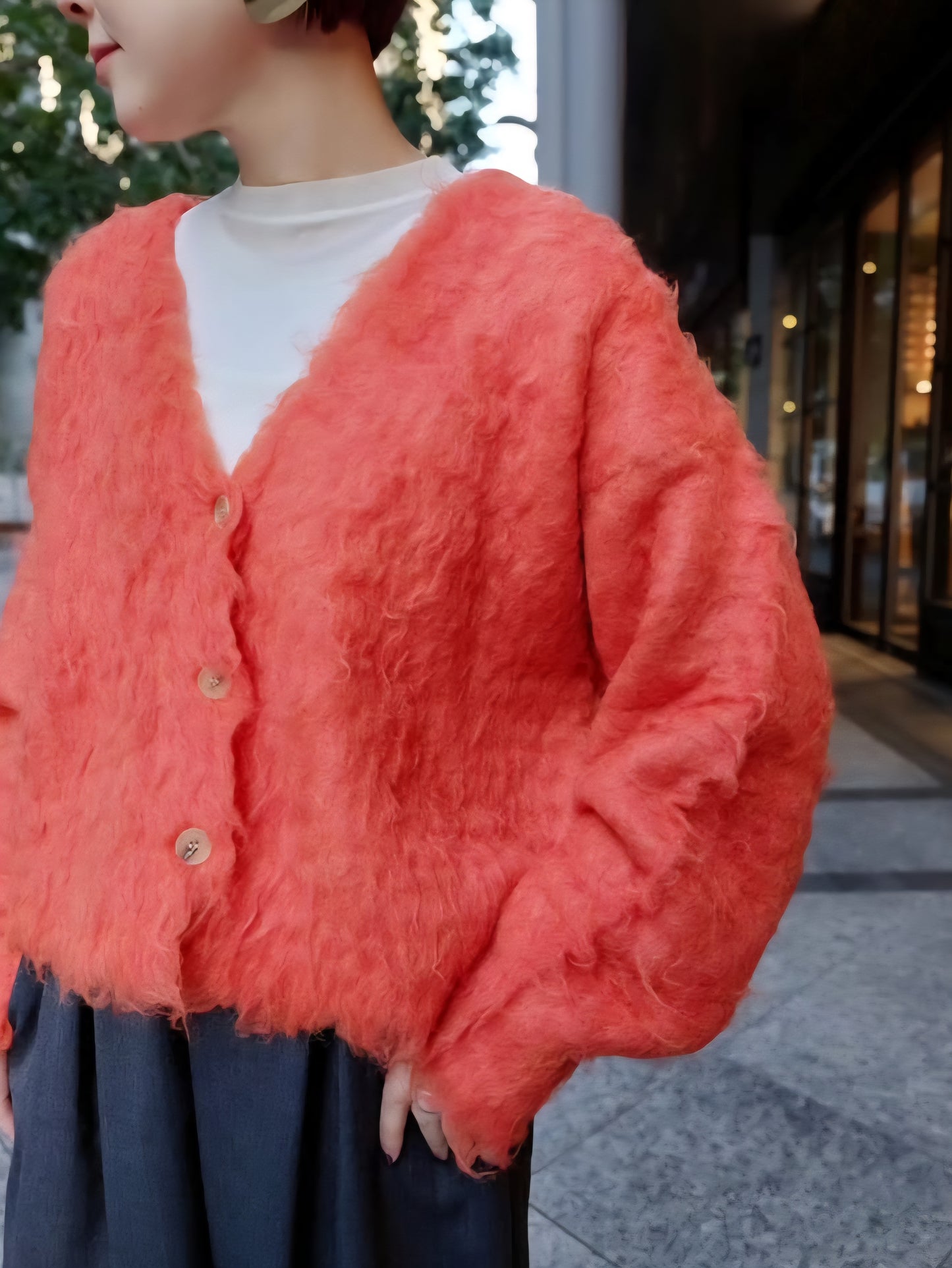 PASSIONE　ふわふわシャギールーズカーディガン