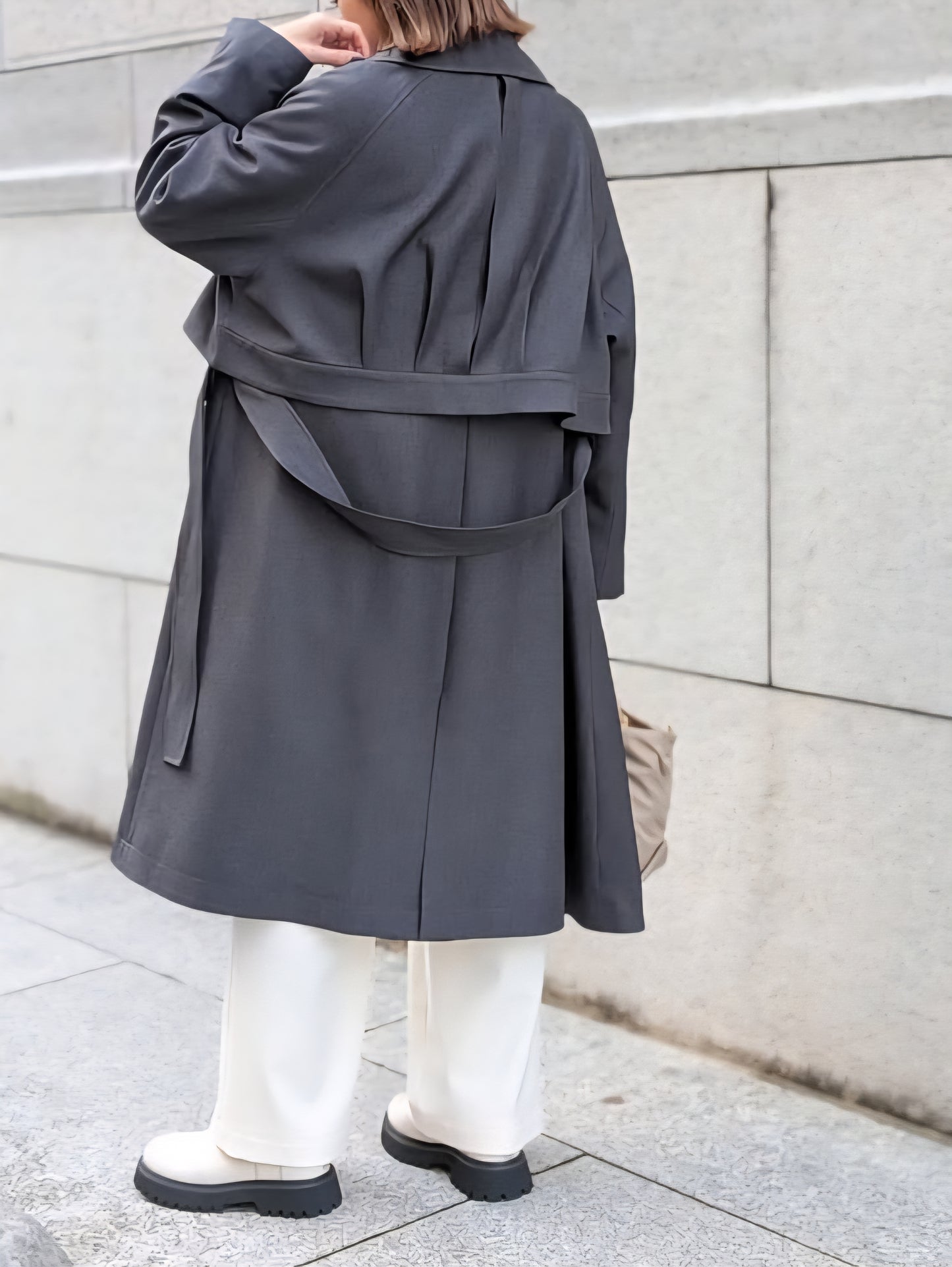 trois　ウールライクカルゼロングコート