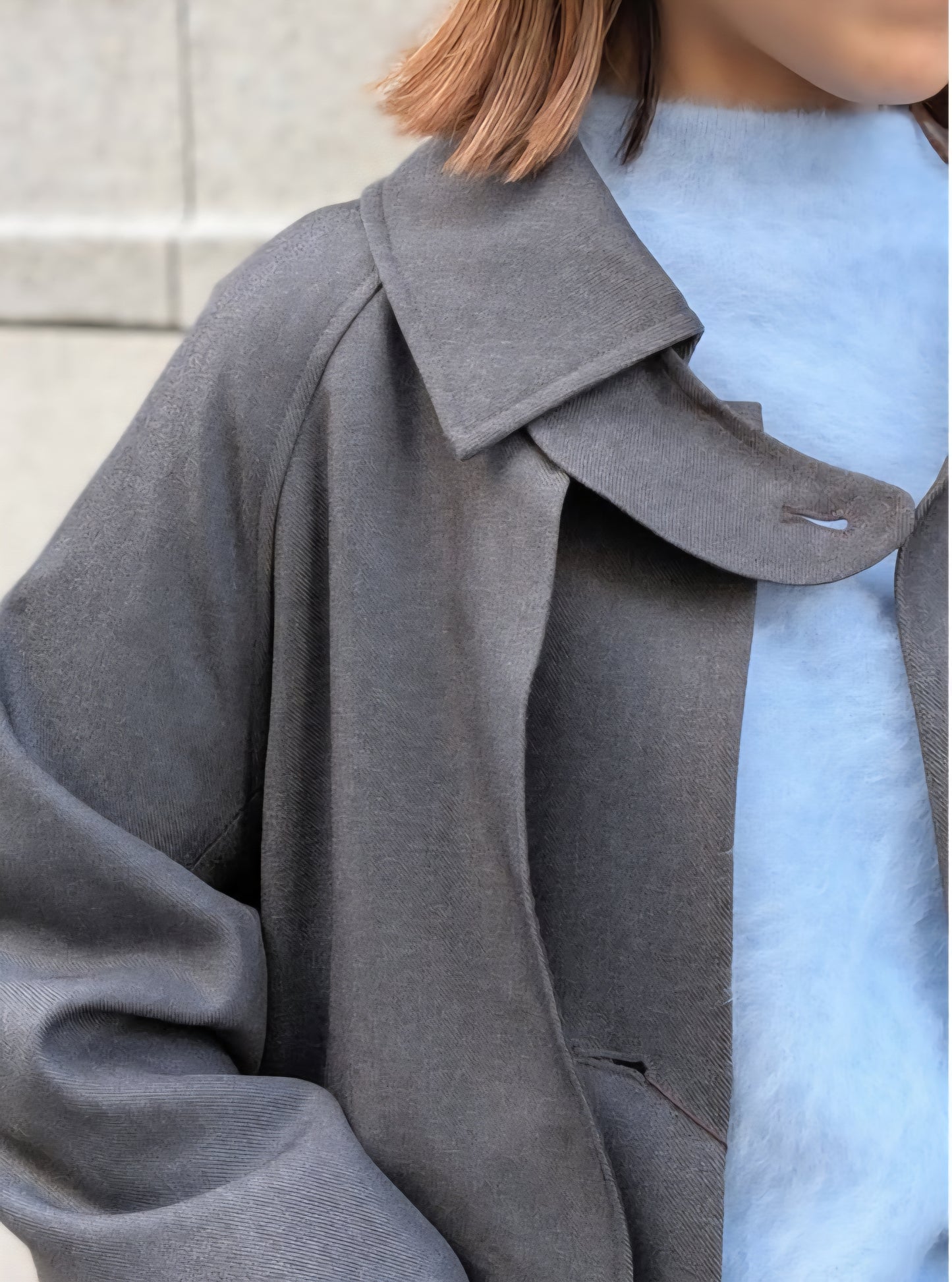 trois　ウールライクカルゼロングコート