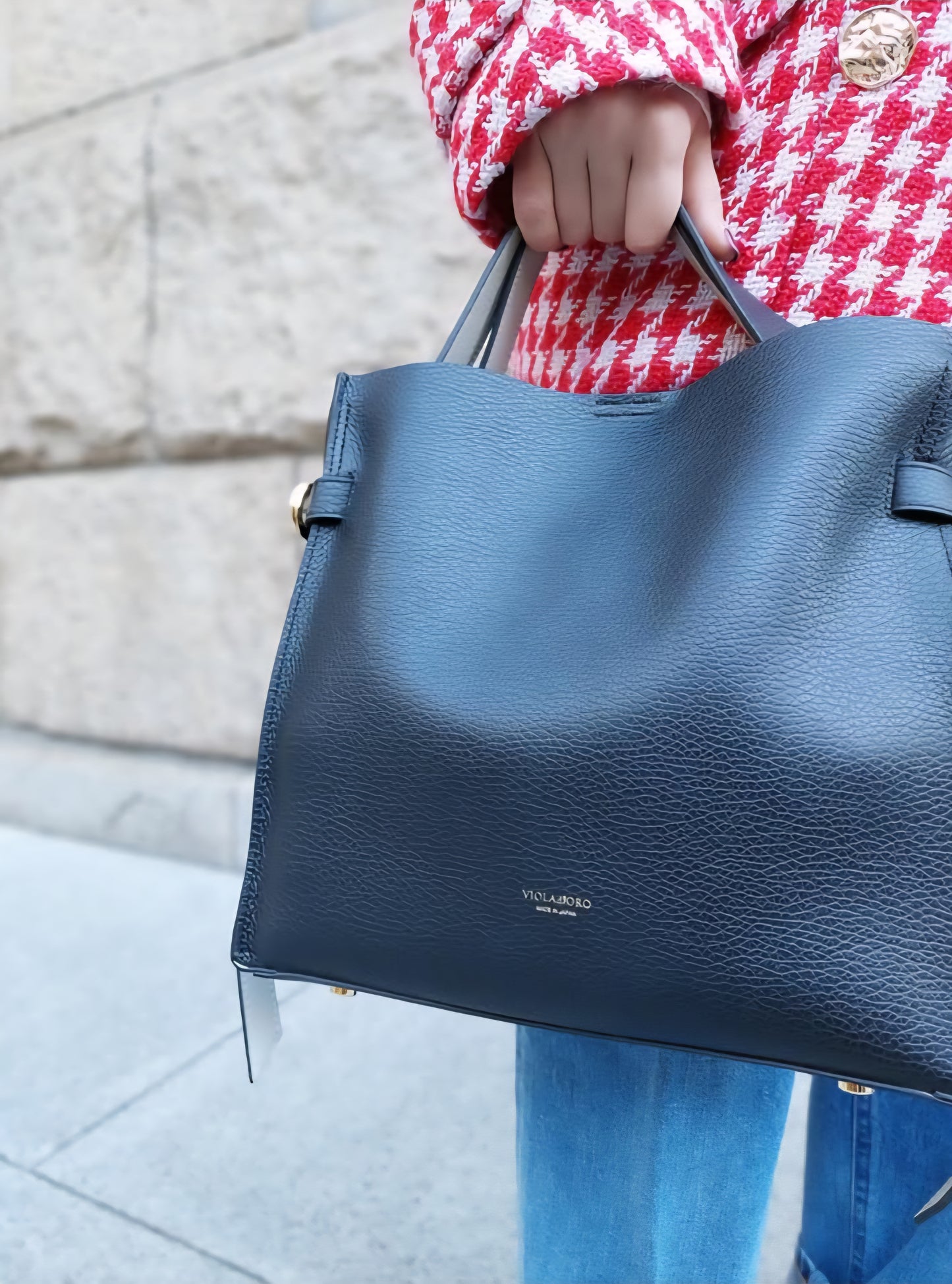 VIOLADORO　サイドベルトレザートート