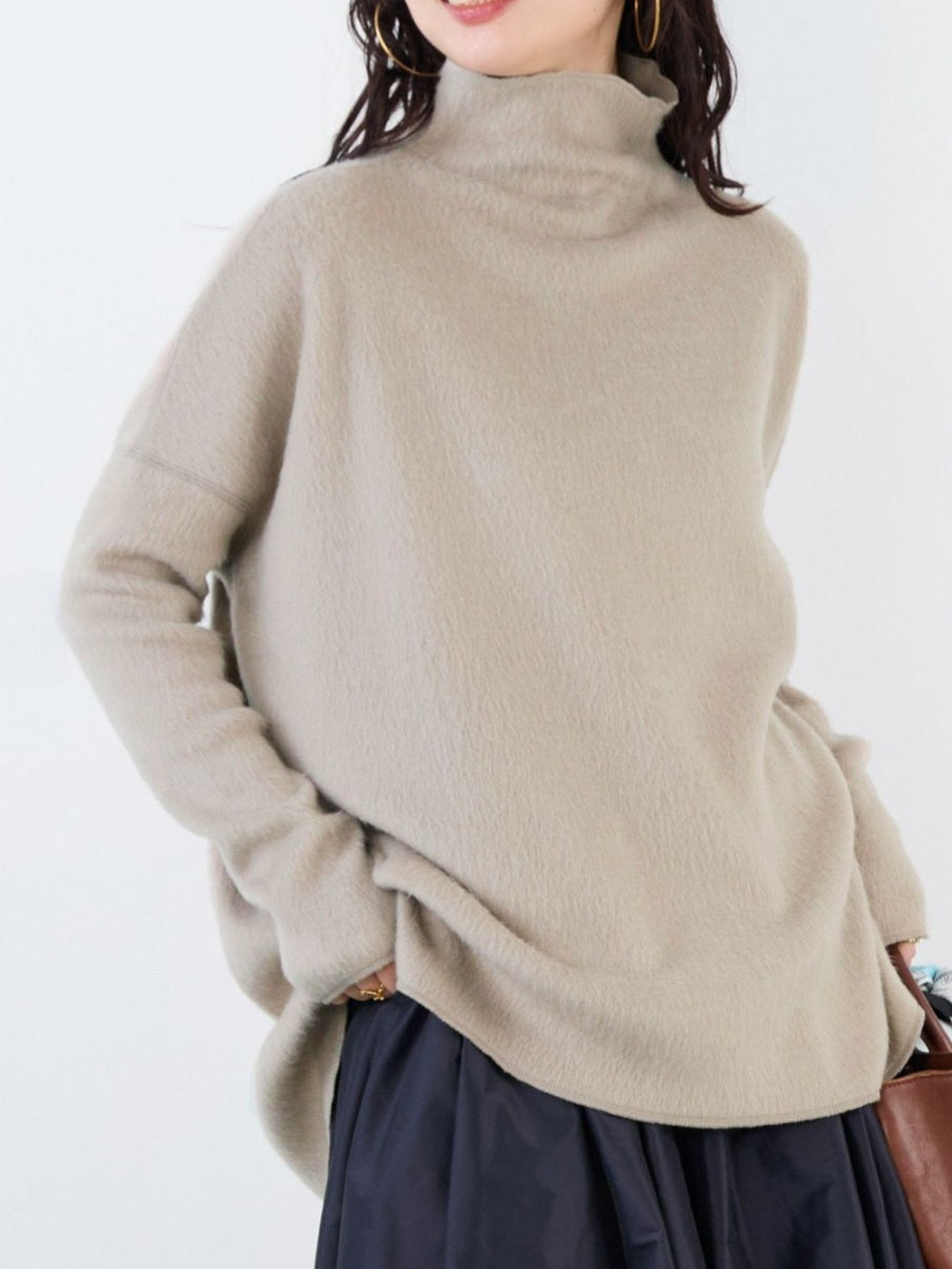 MICA&DEAL　シャギーハイネックフレアプルオーバー