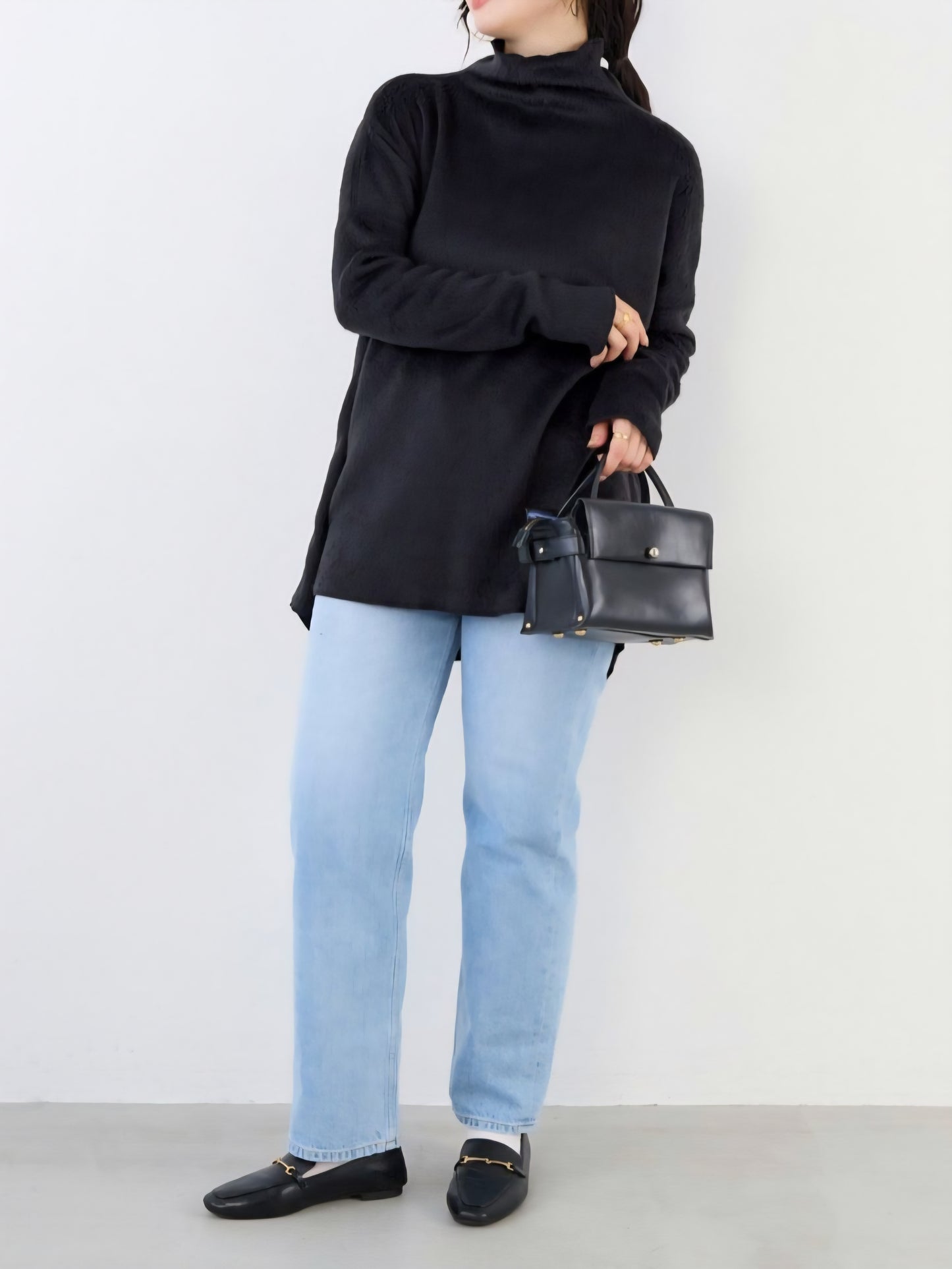 MICA&DEAL　シャギーハイネックフレアプルオーバー