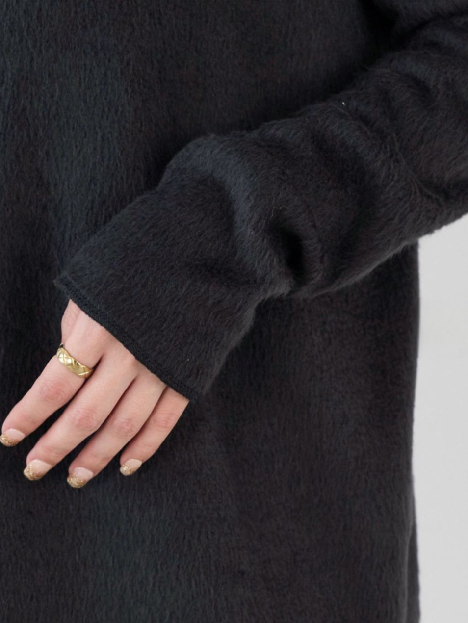 MICA&DEAL　シャギーハイネックフレアプルオーバー