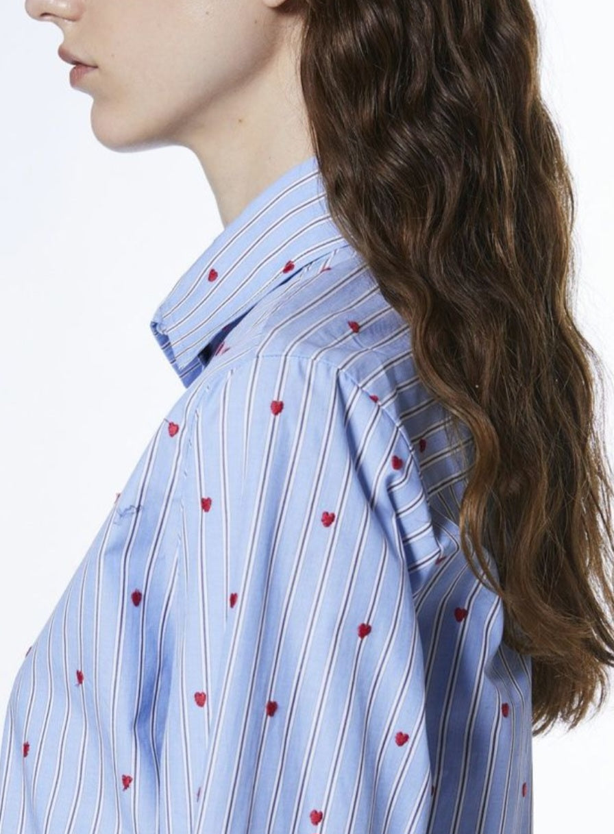 DOUBLE STANDARD CLOTHING ハート刺繍ストライプシャツ – TORAYA