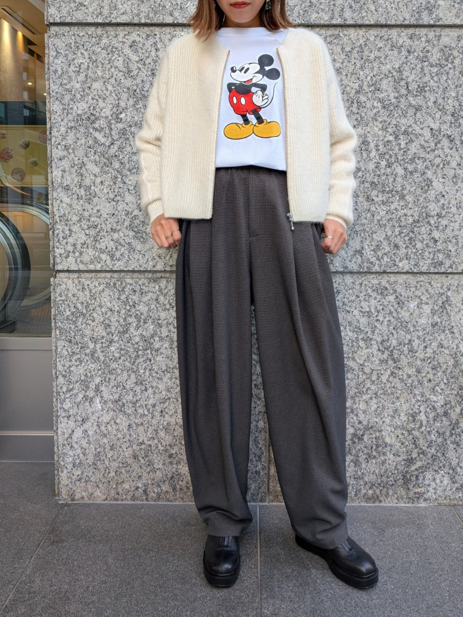 【SALE】LILLY LYNQUE 　フォックスカシミアショートZIPカーディガン