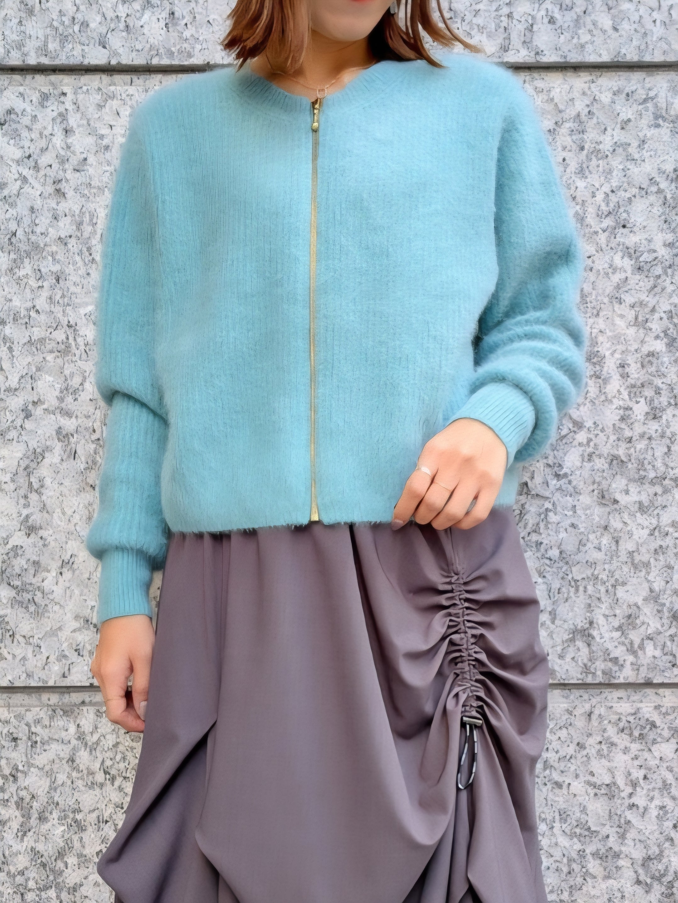 極美品✨リリーリン 2024AW フォックスカシミヤ ベーシックカーディガン LILLY LYNQUE 】Fox cashmere basic cardigan | valance 福井