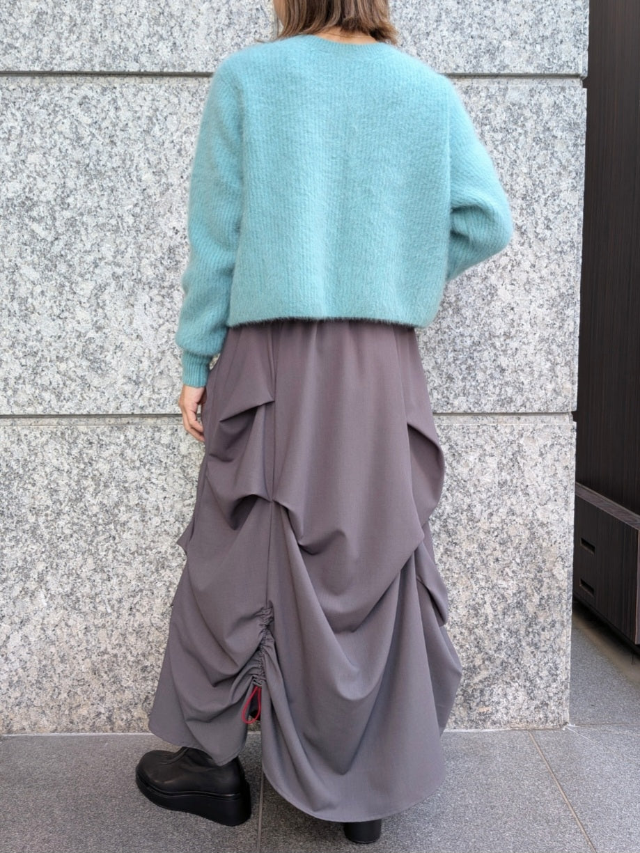 【SALE】LILLY LYNQUE 　フォックスカシミアショートZIPカーディガン