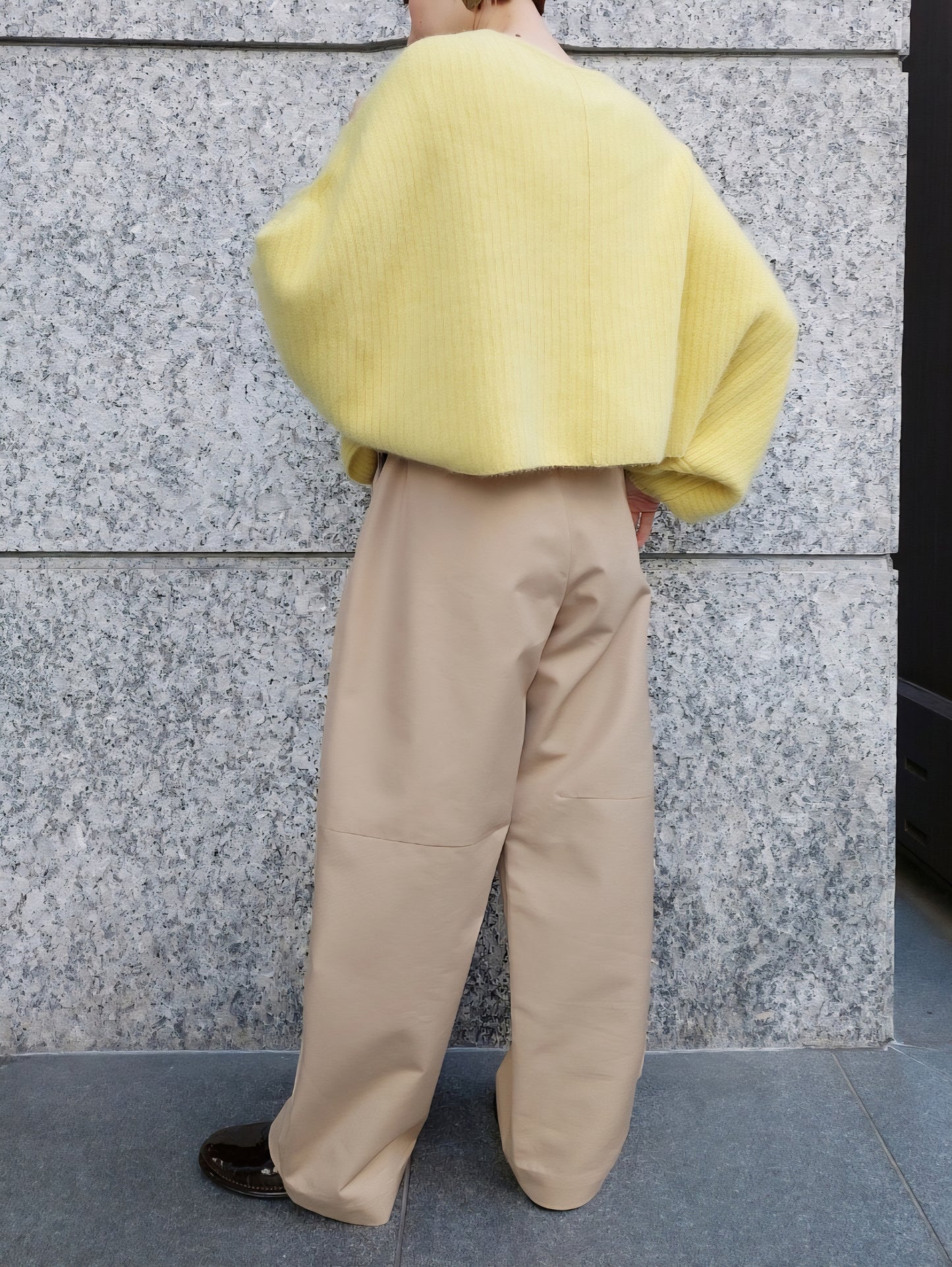 【SALE】LILLY LYNQUE  フォックス×ヤク畦編みショートドルマンニット