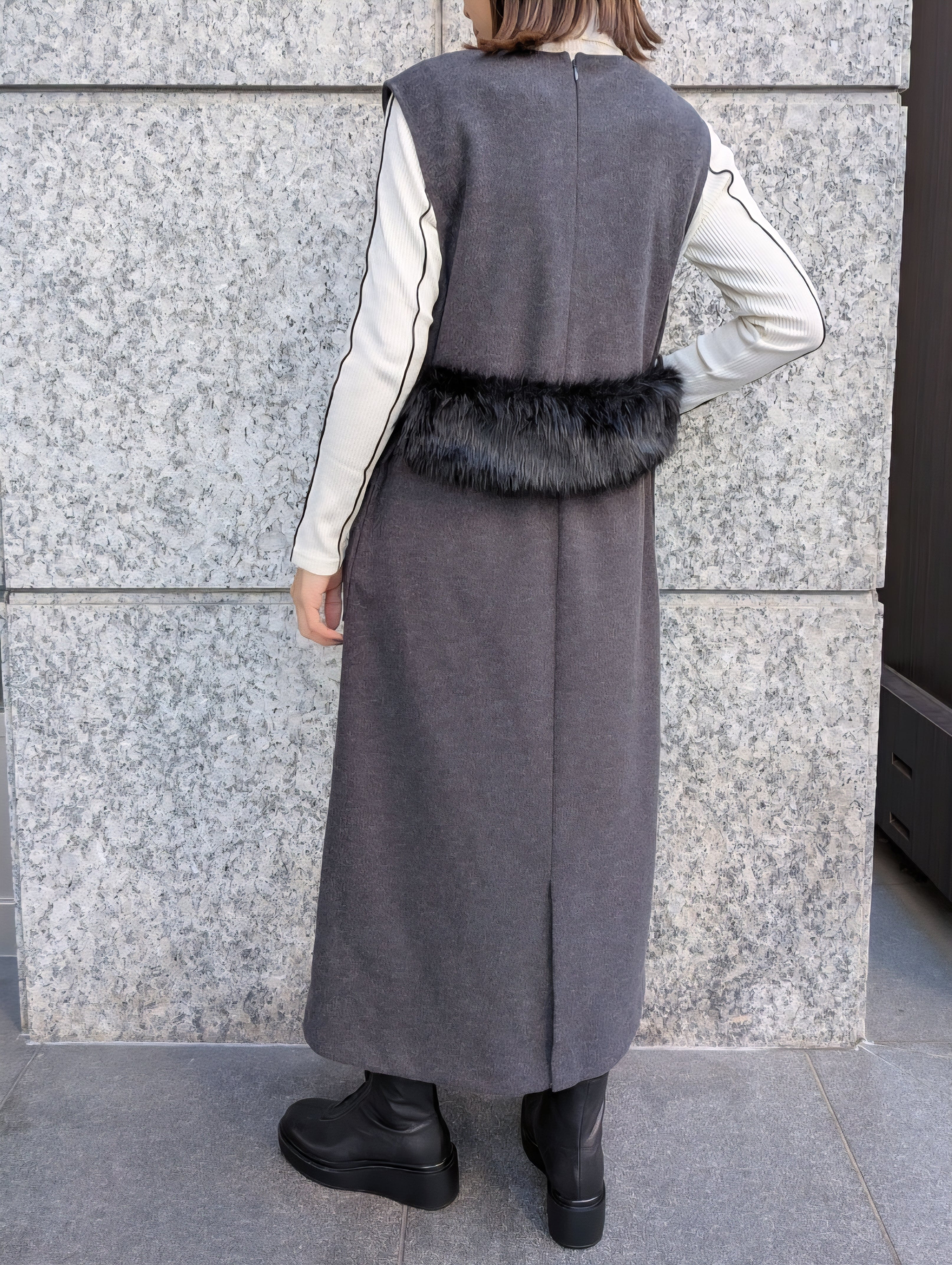 SALE】BRAHMIN ウールライクVネックジャンパースカート – TORAYA