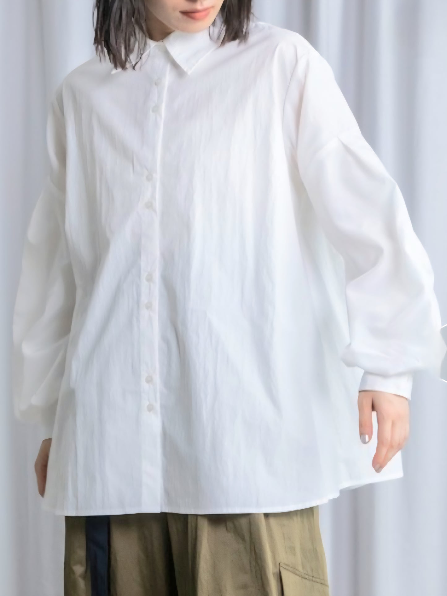 MARECHAL TERRE  ふわ袖ルーズデザインシャツ