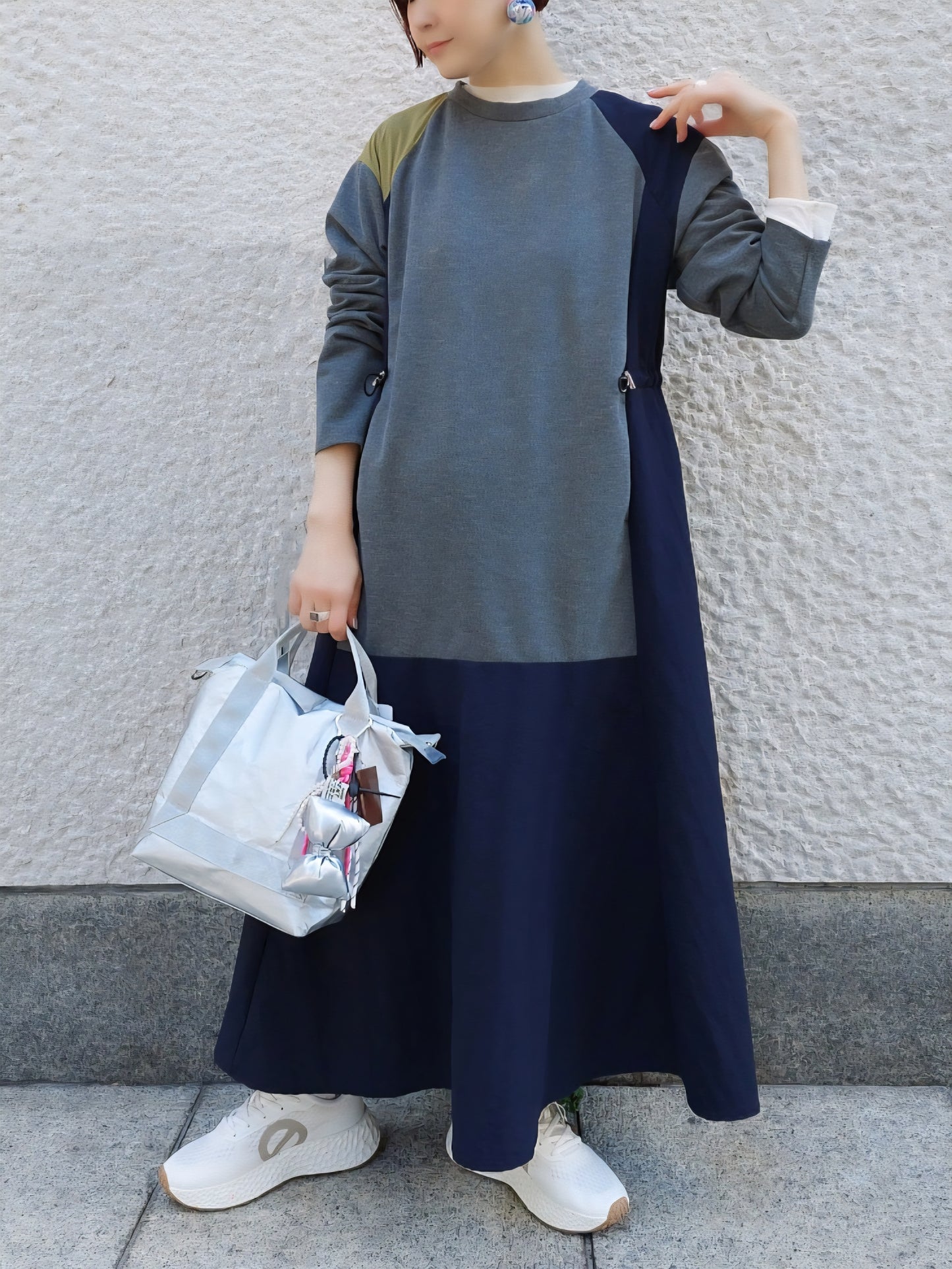 MARECHAL TERRE　異素材MIXドッキングワンピース