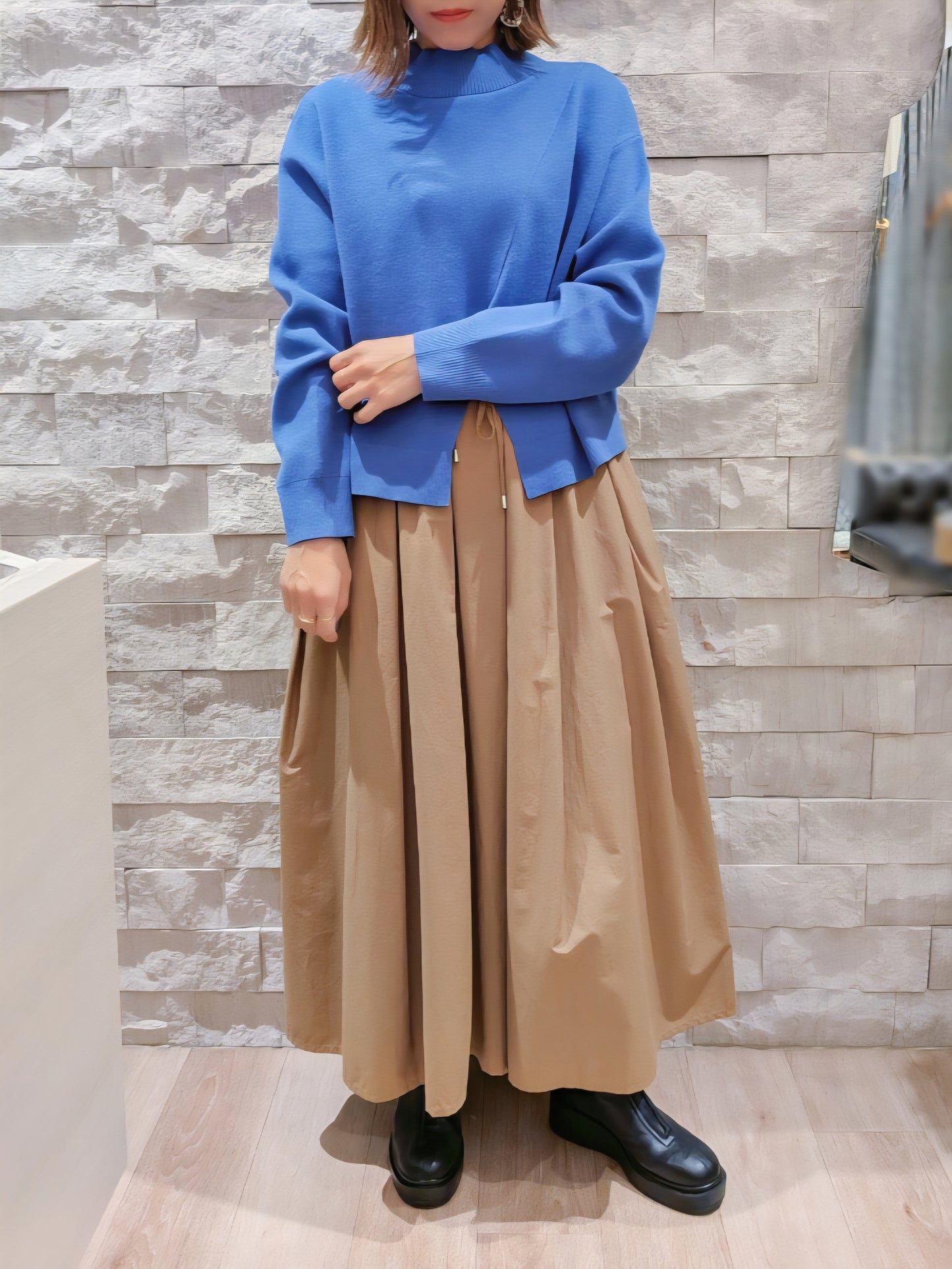 【SALE】SUGAR ROSE　ハイネック２WAYもちもちニット