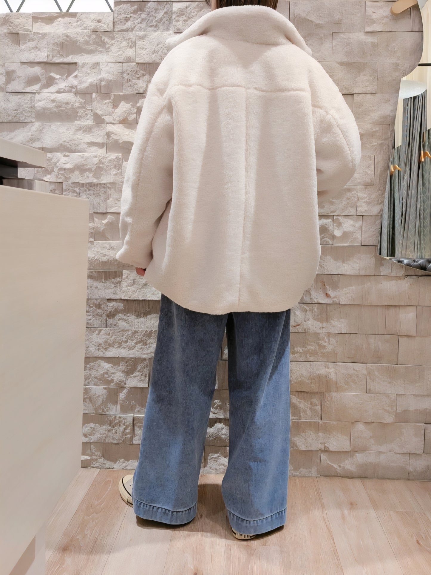 【SALE】PASSIONE ボア×キルティング2WAYスタンドカラーコート