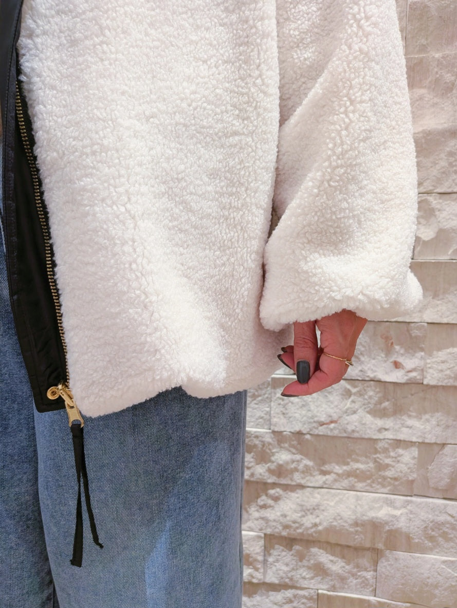 【SALE】PASSIONE ボア×キルティング2WAYスタンドカラーコート