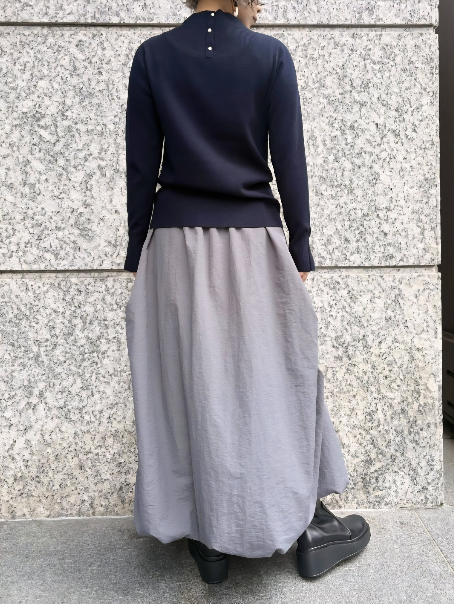 【SALE】BRAHMIN　レーヨンポリもちもちパールモックネックニット