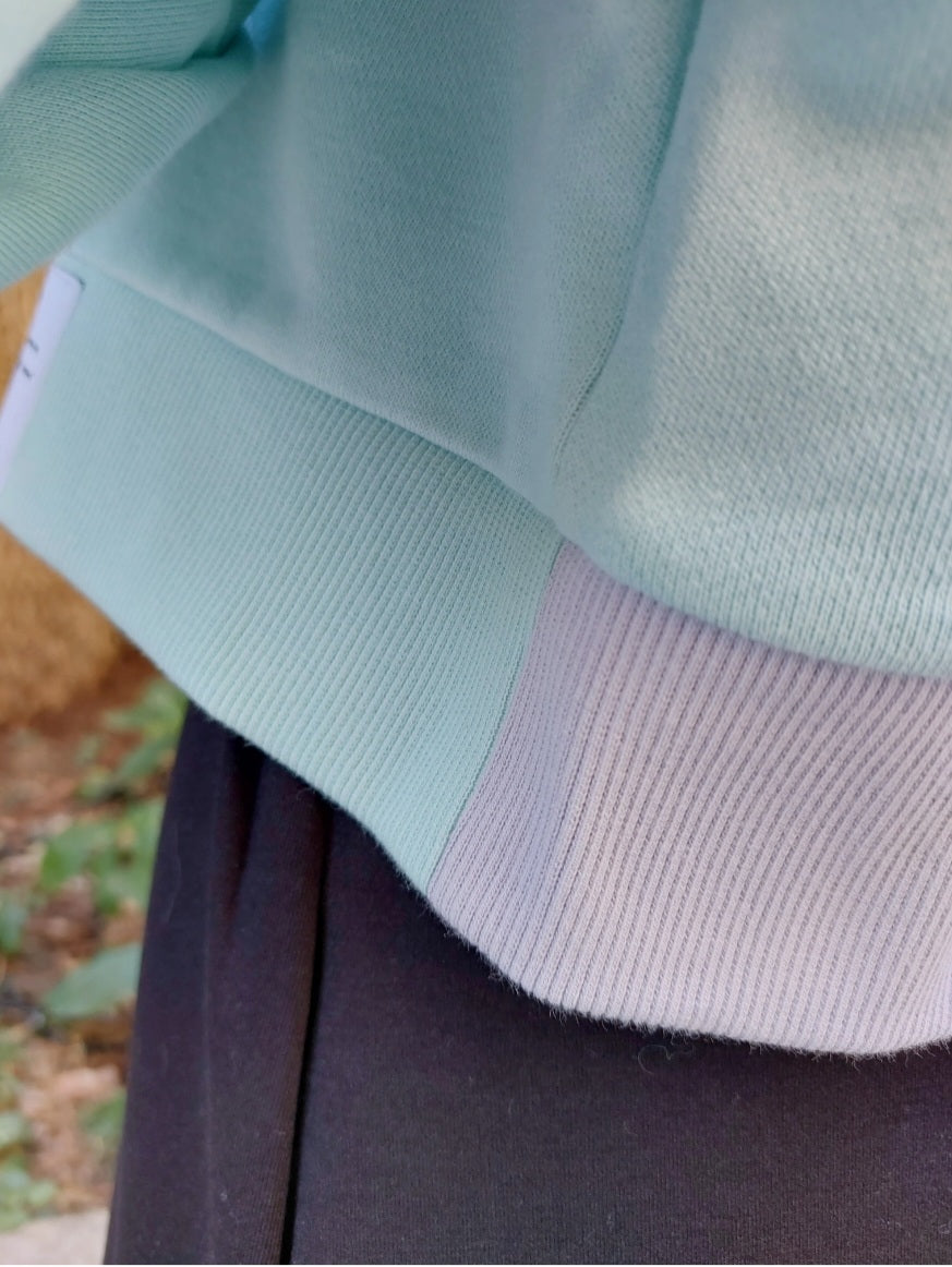 MARECHAL TERRE　バイカラーショートスウェットプルオーバー