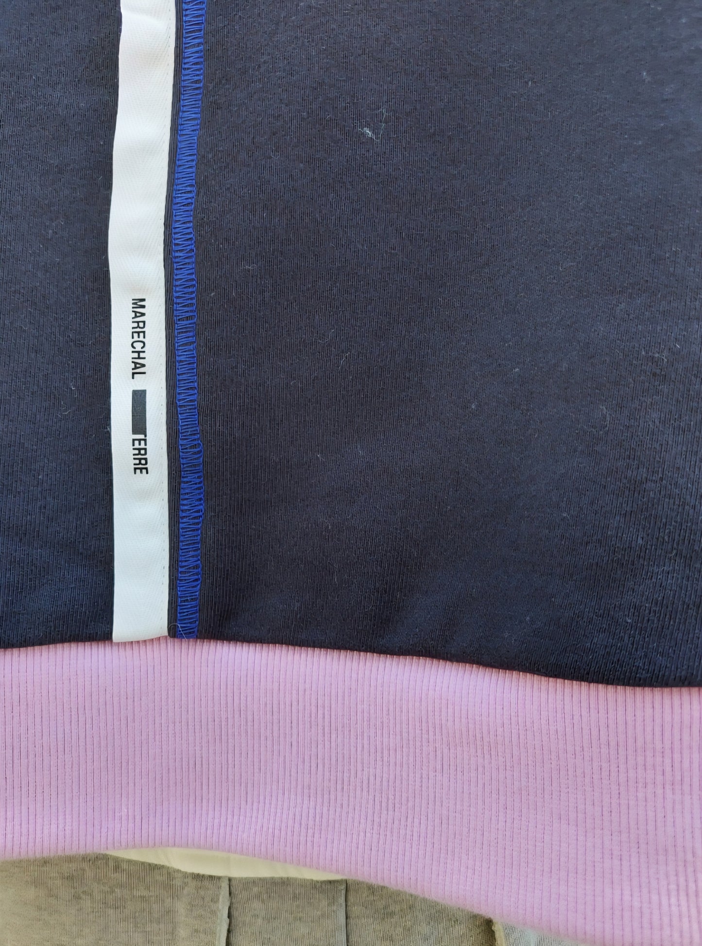 MARECHAL TERRE　バイカラーショートスウェットプルオーバー