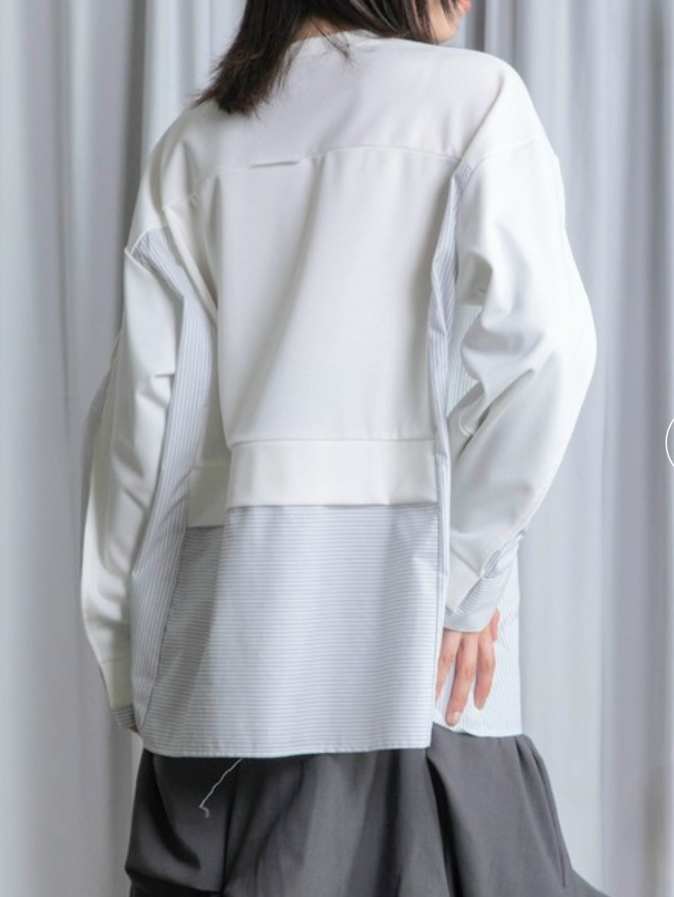 MARECHAL TERRE ポンチレイヤードシャツドッキングプルオーバー