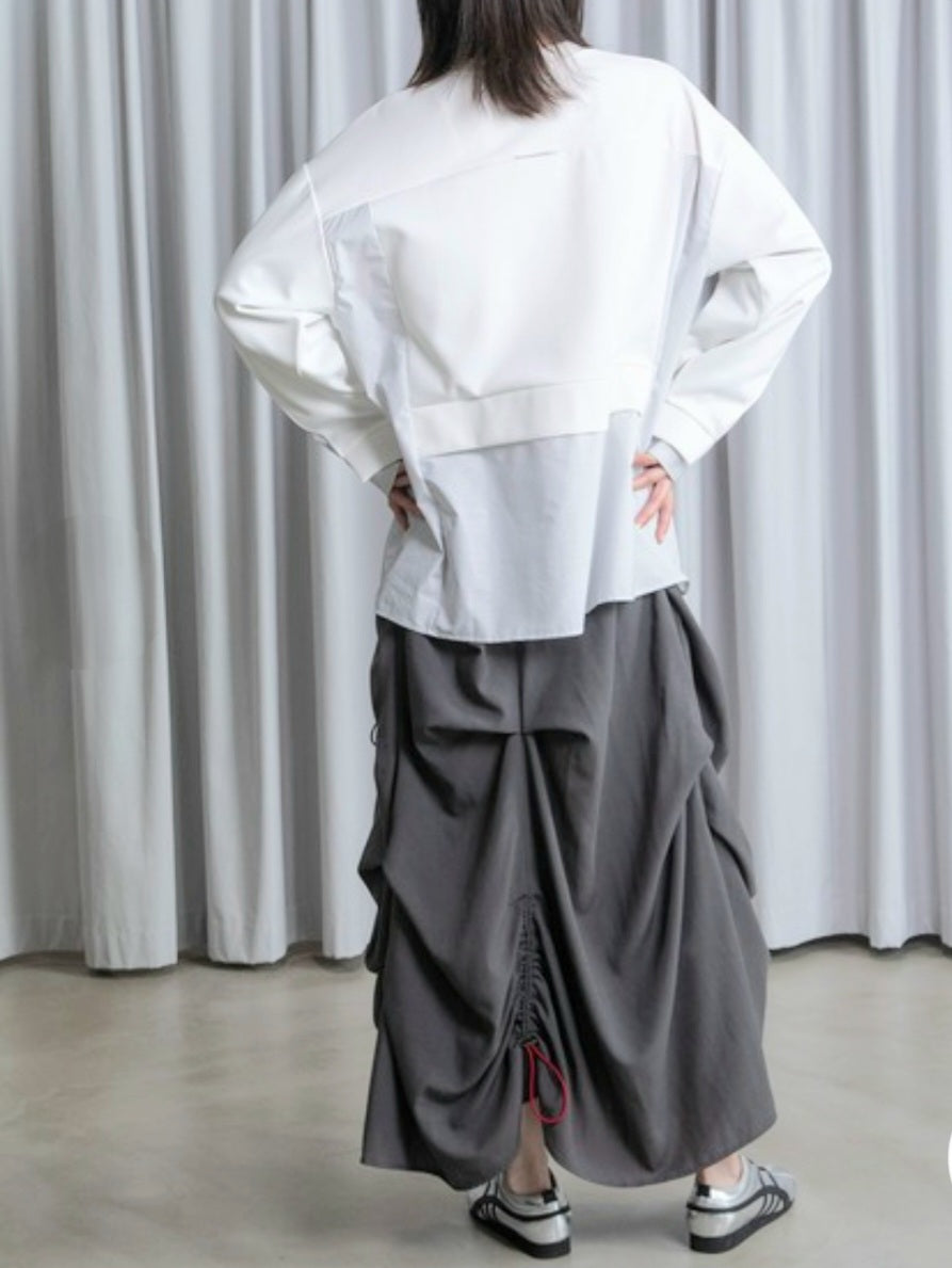 MARECHAL TERRE ポンチレイヤードシャツドッキングプルオーバー