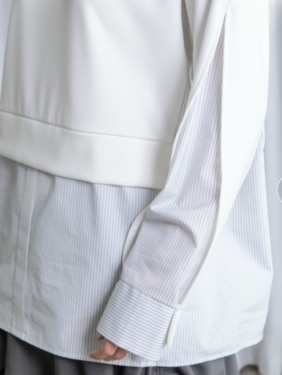 MARECHAL TERRE ポンチレイヤードシャツドッキングプルオーバー