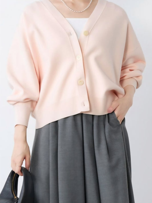 MICA&DEAL  ミラノリブショートカーディガン