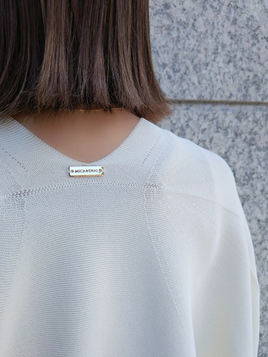 MICA＆DEAL ホールガーメントVネックニット