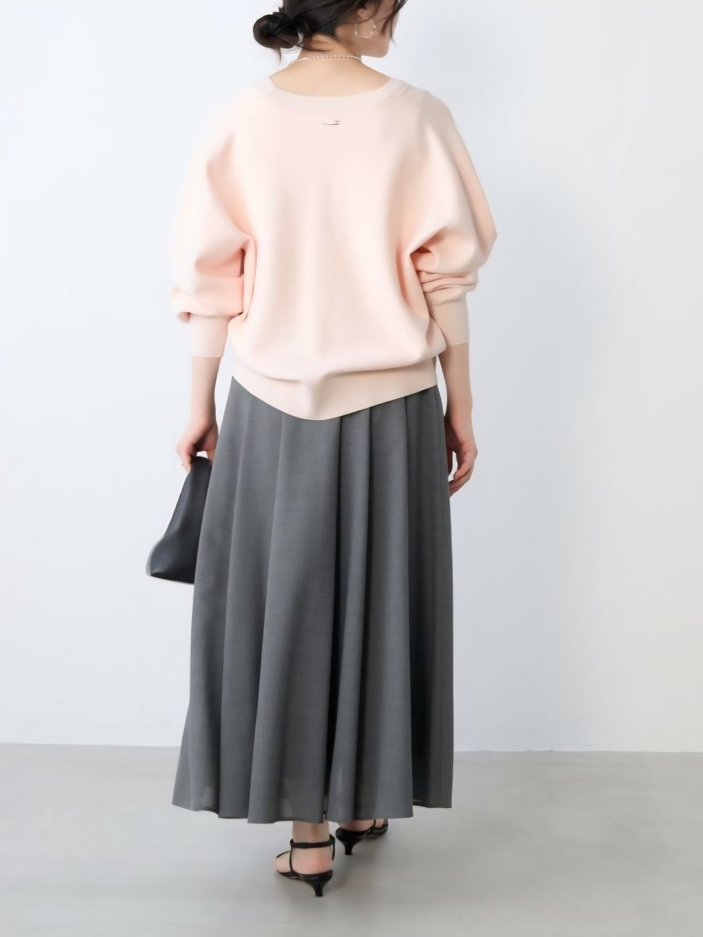 MICA＆DEAL　ドライタッチタックギャザーシアーフレアスカート