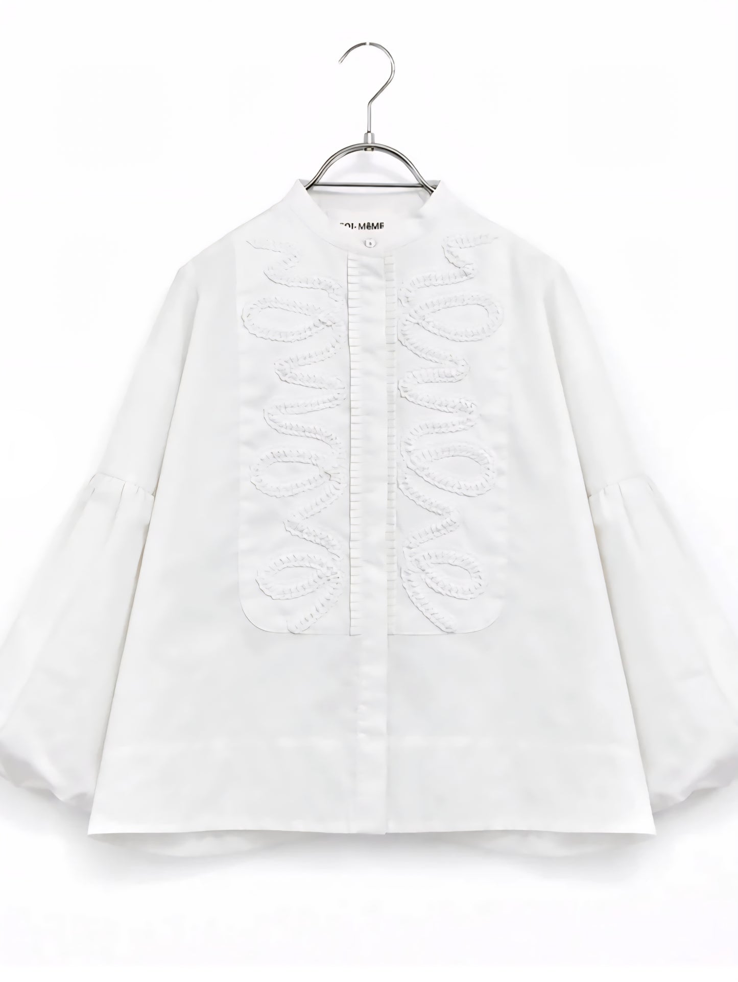 SOI-MeME　ダイヤタック刺繍バルーンスリーブショートブラウス