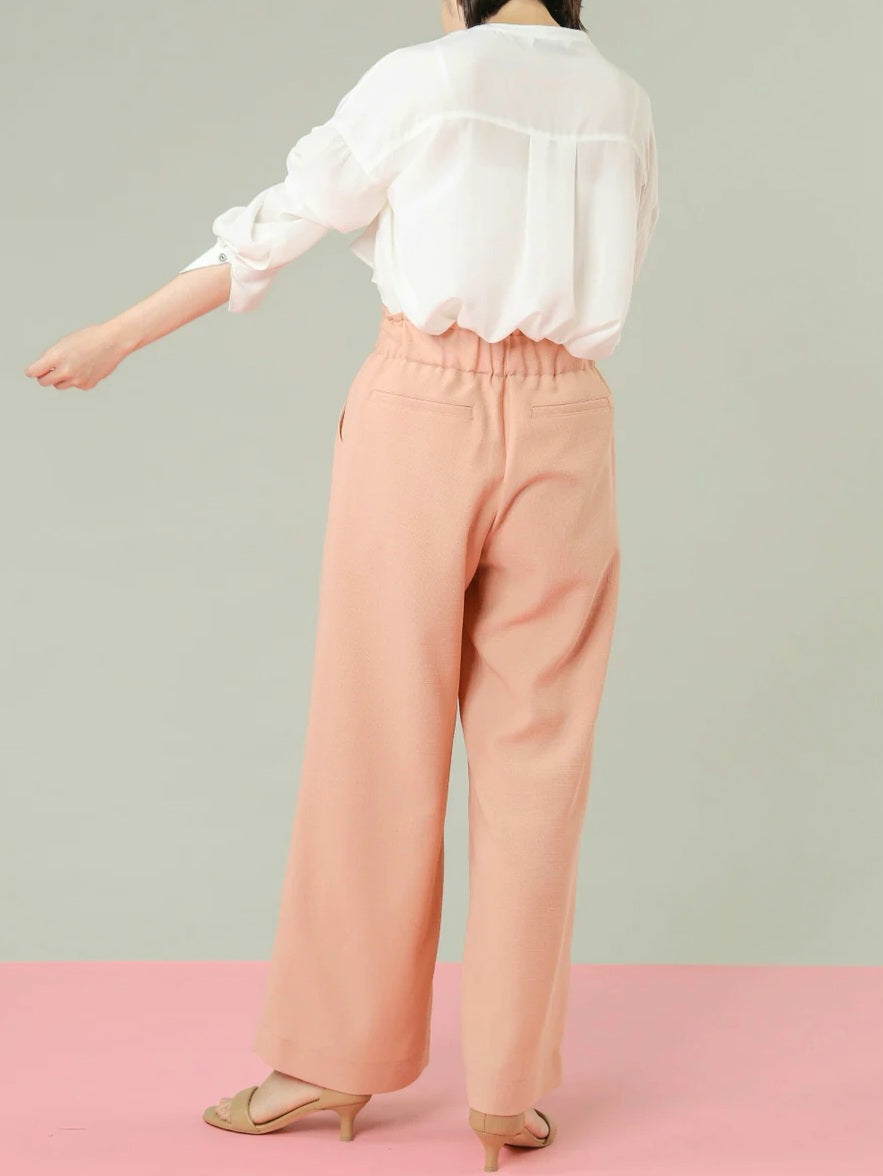 trois エコスラブドロストワイドパンツ