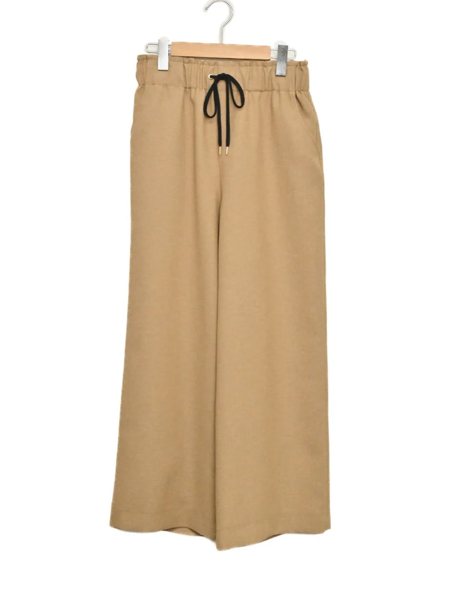 trois エコスラブドロストワイドパンツ