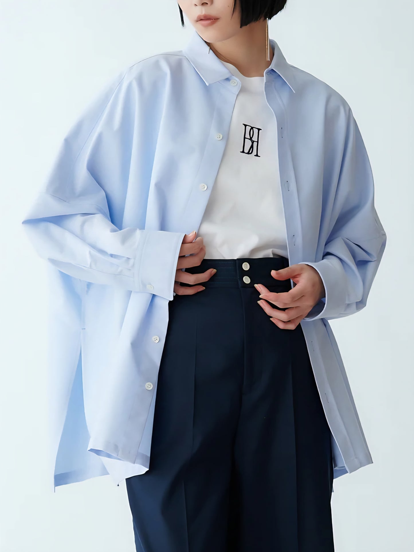 BRAHMIN コットンオックスフォードBIGサイズシャツ