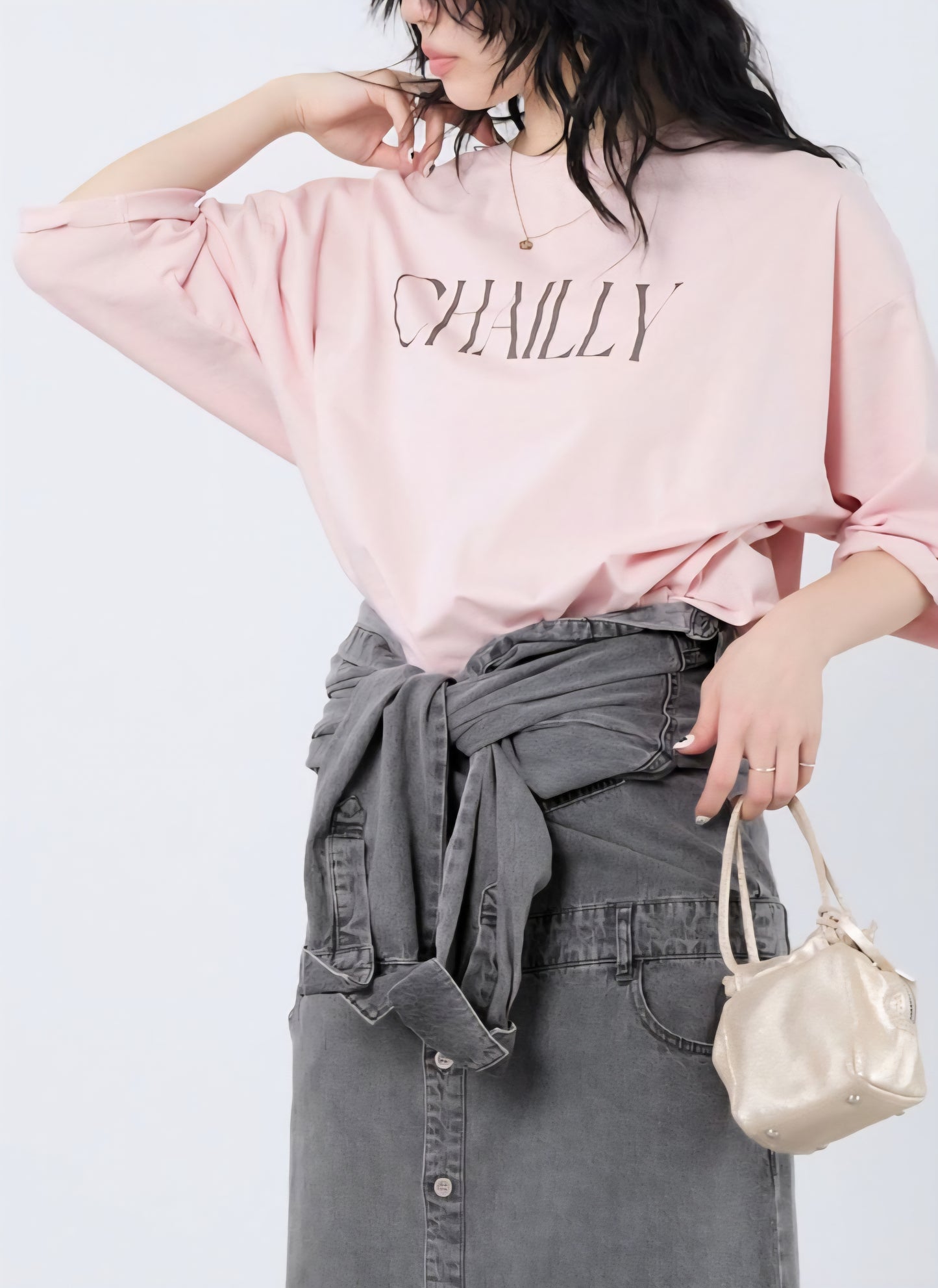 MICA＆DEAL　ロゴ五分袖Tシャツ