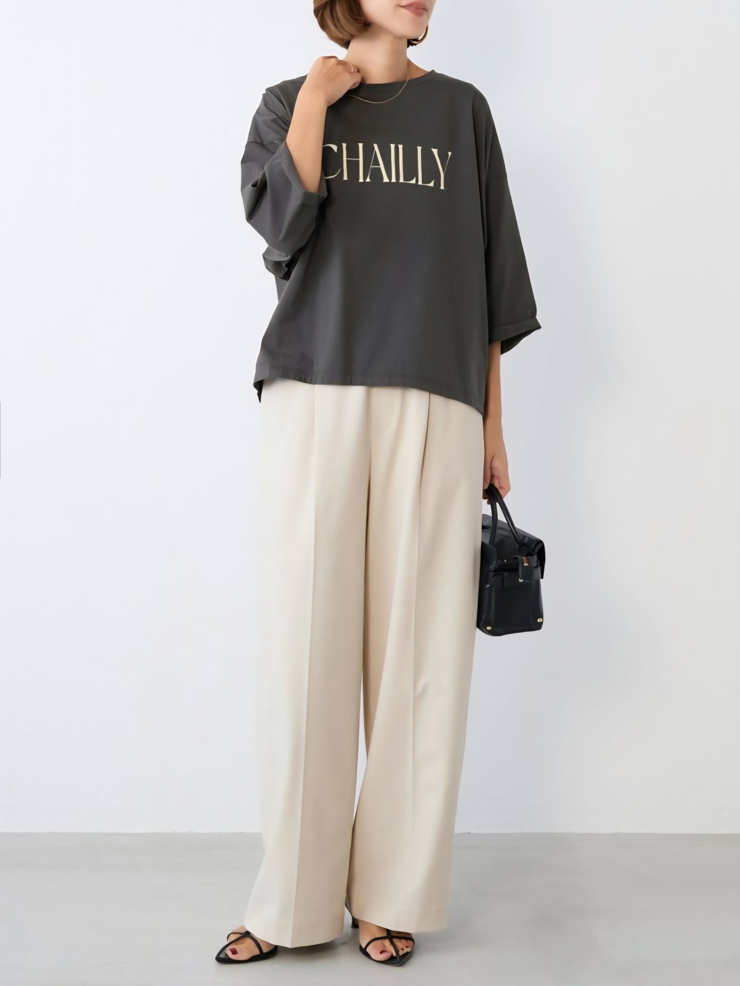 MICA＆DEAL　ロゴ五分袖Tシャツ