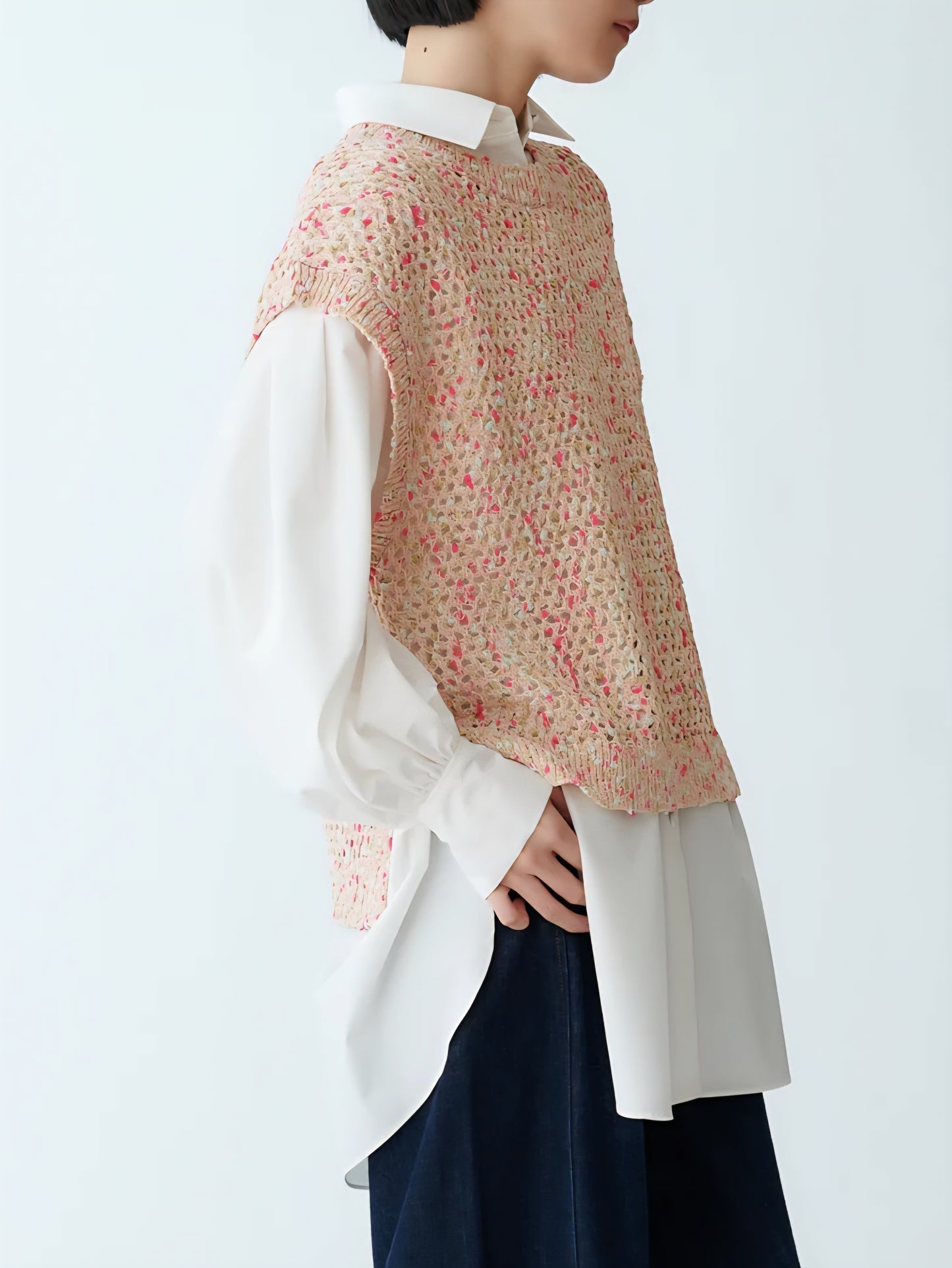 BRAHMIN ネオンカラーネップメッシュニット