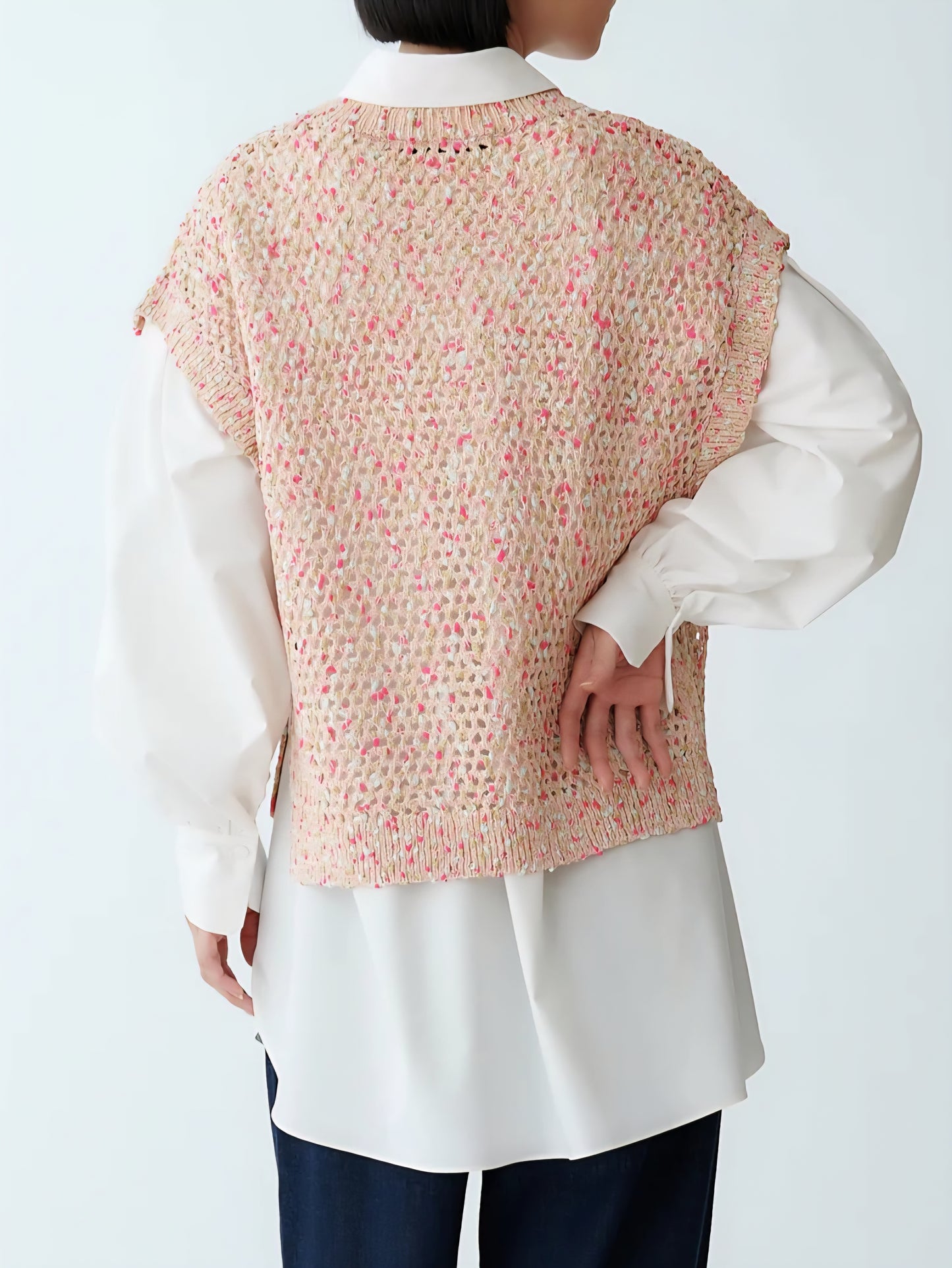 BRAHMIN ネオンカラーネップメッシュニット