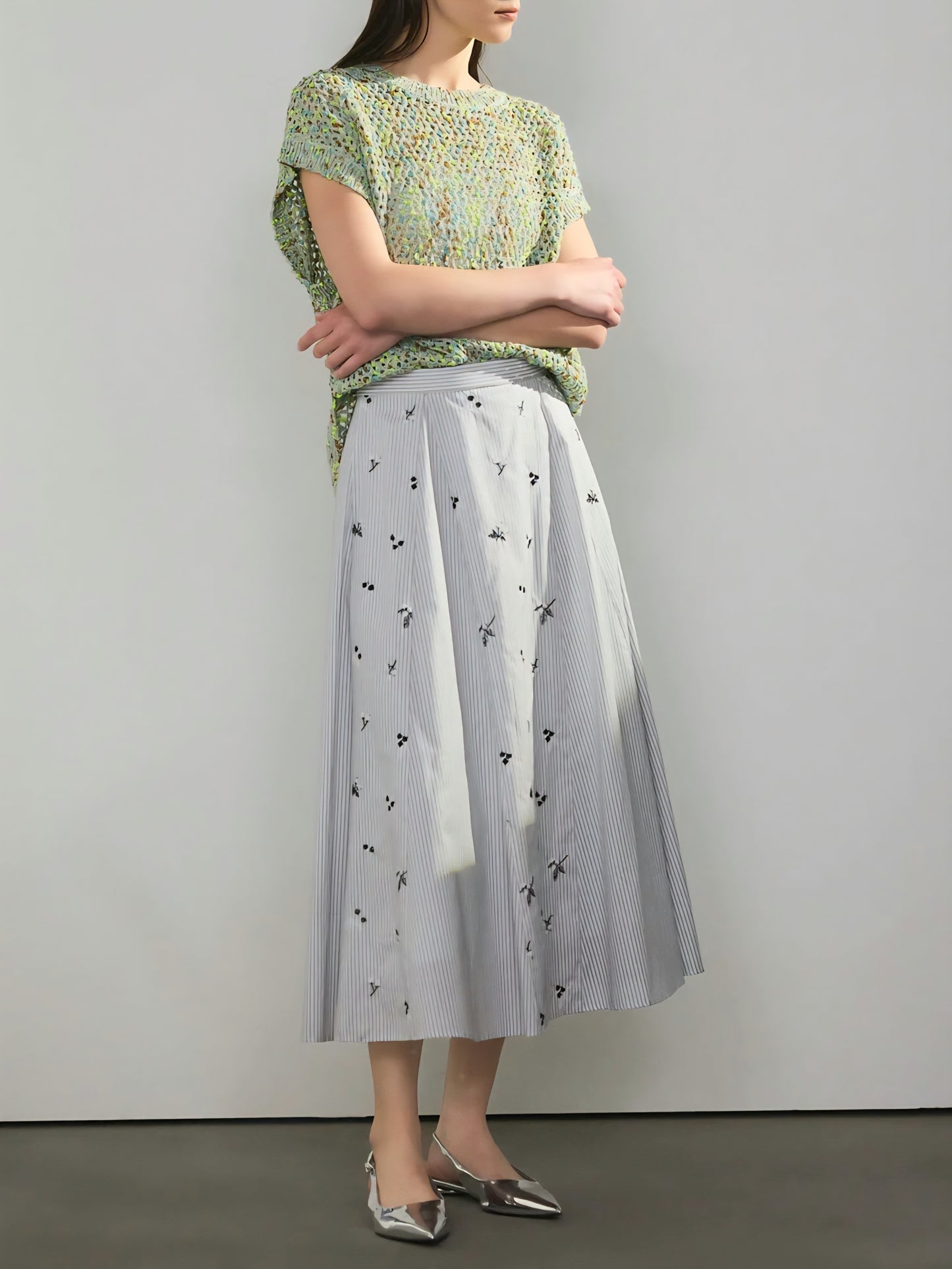 BRAHMIN ネオンカラーネップメッシュニット