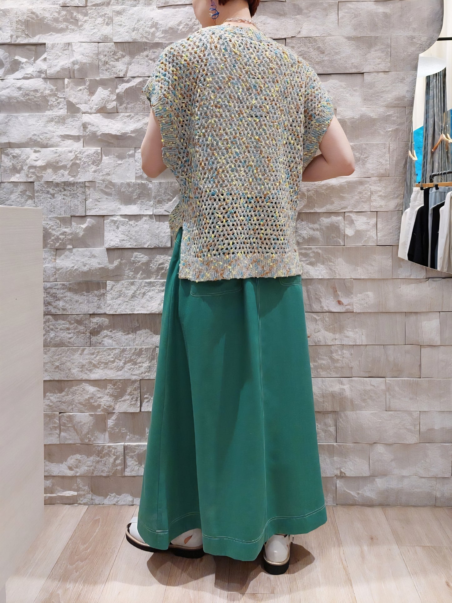 BRAHMIN ネオンカラーネップメッシュニット