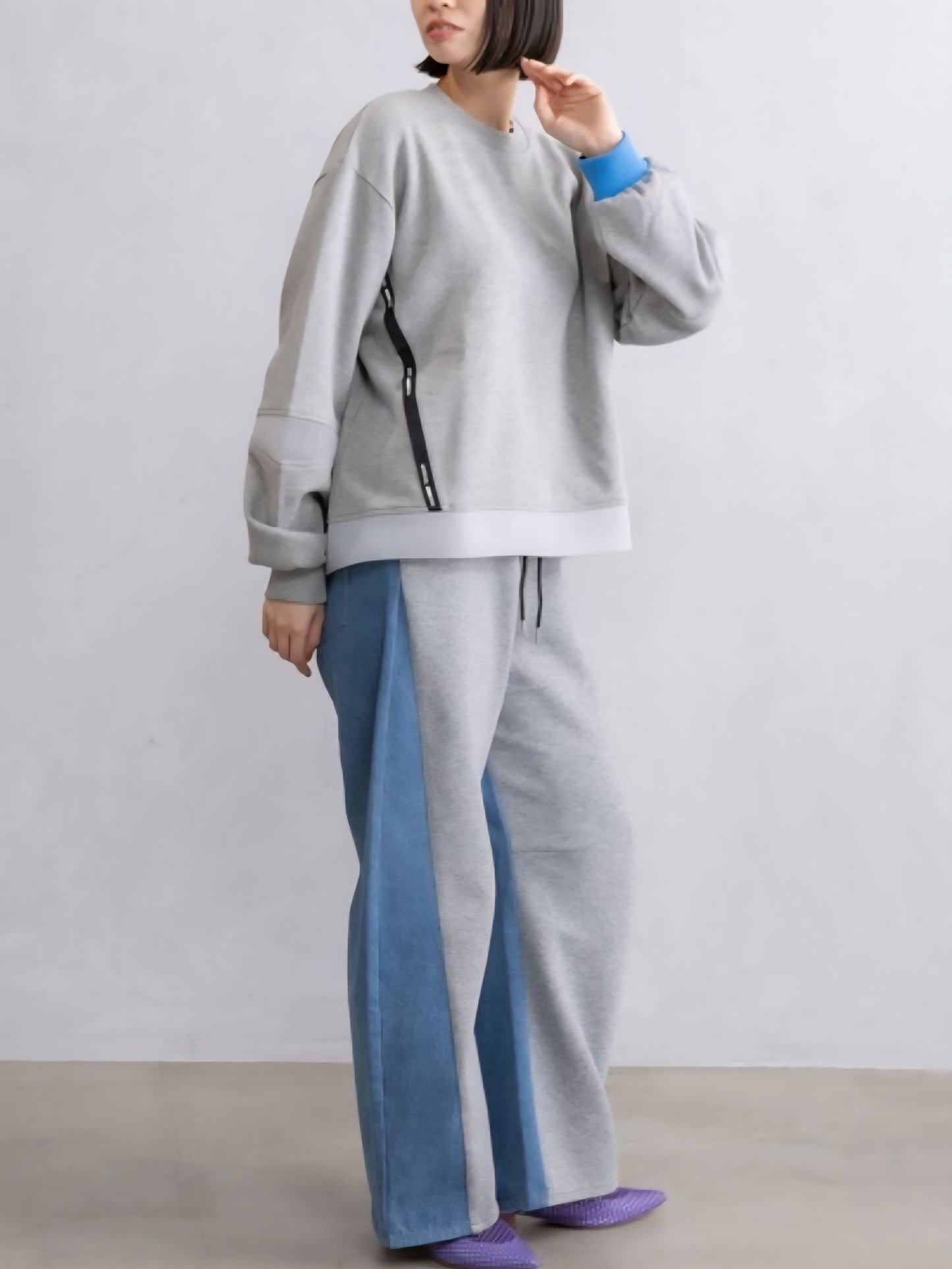 MARECHAL TERRE　バイカラースウェットプルオーバー