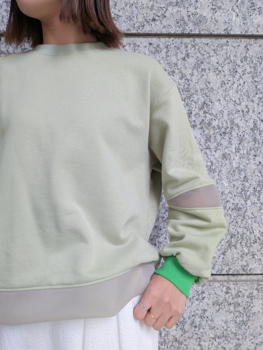 MARECHAL TERRE　バイカラースウェットプルオーバー