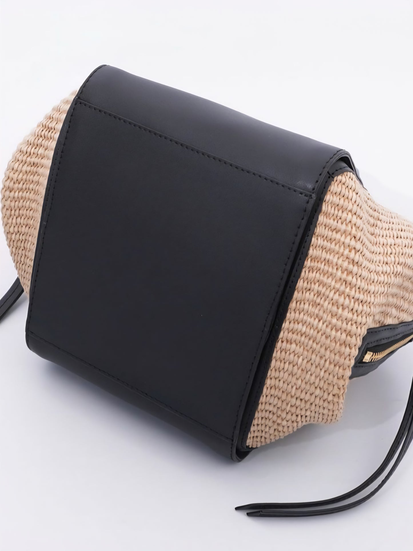 VIOLADORO SANDROラフィア×レザーコンビバッグ