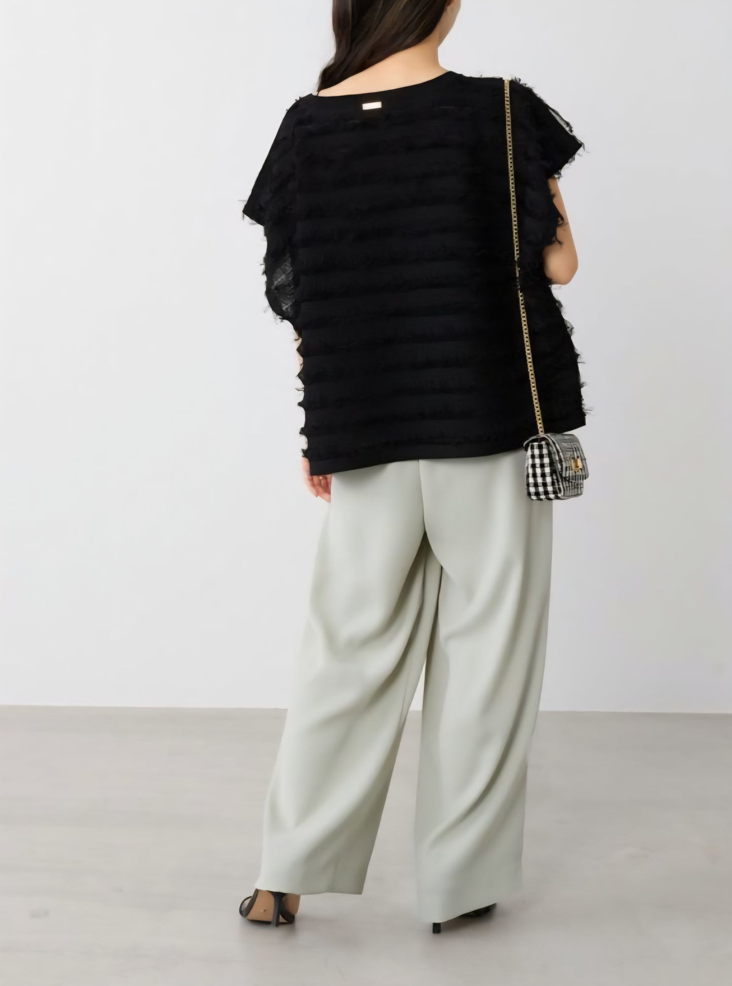 MICA＆DEAL ボートネックフリンジニットプルオーバー