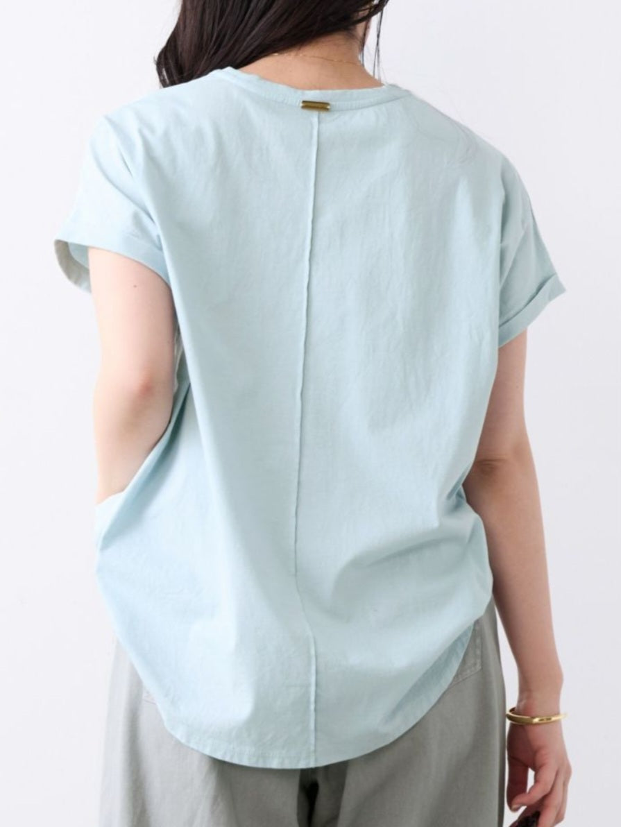 MICA＆DEAL　 "LAIA"ロゴヘムラウンドTシャツ