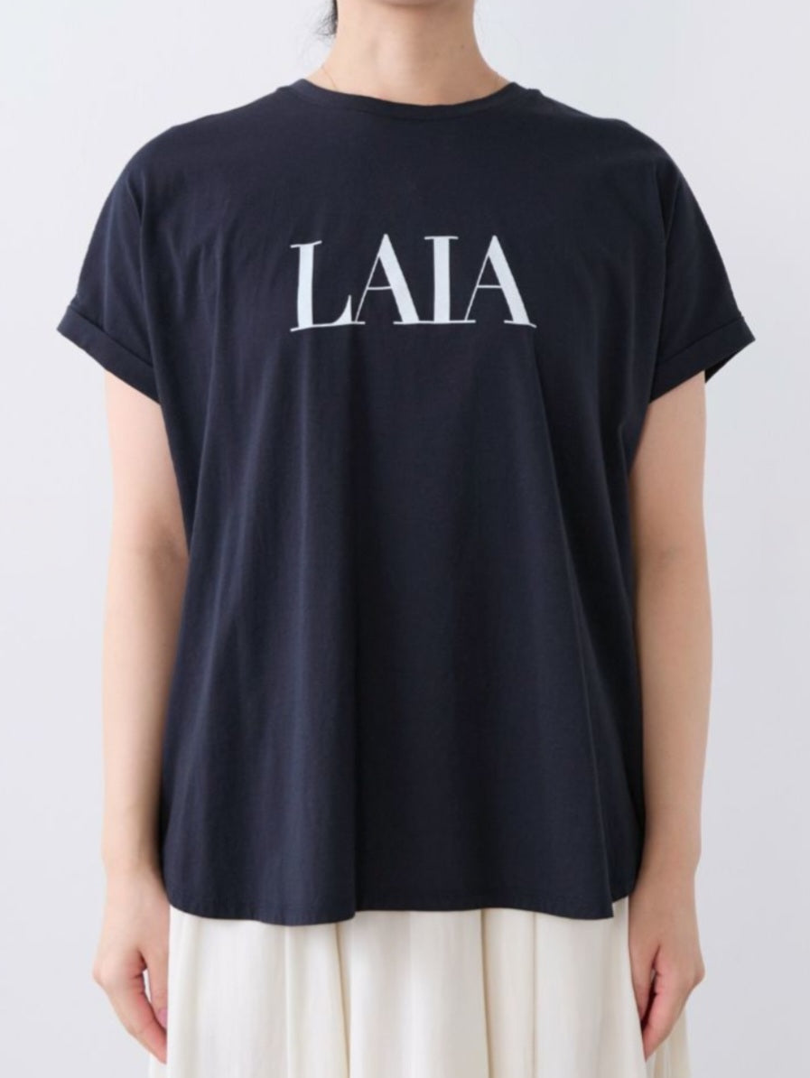 MICA＆DEAL　 "LAIA"ロゴヘムラウンドTシャツ