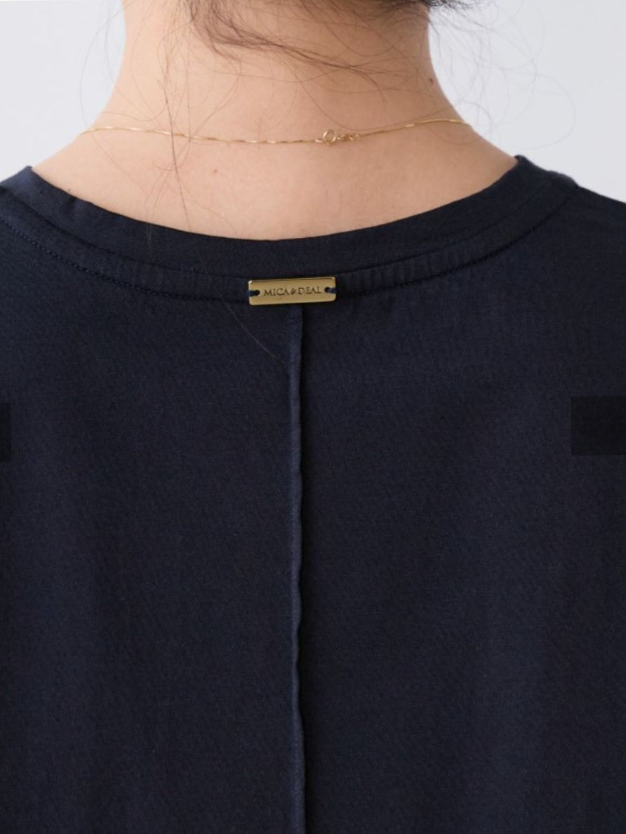 MICA＆DEAL　 "LAIA"ロゴヘムラウンドTシャツ