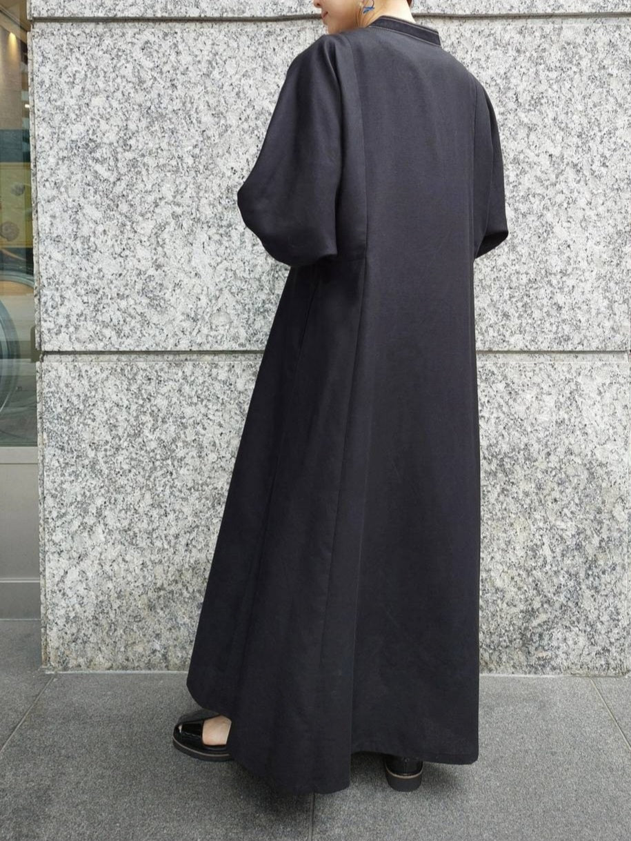 BRAHMIN バイカラーステッチドレープフレアワンピース