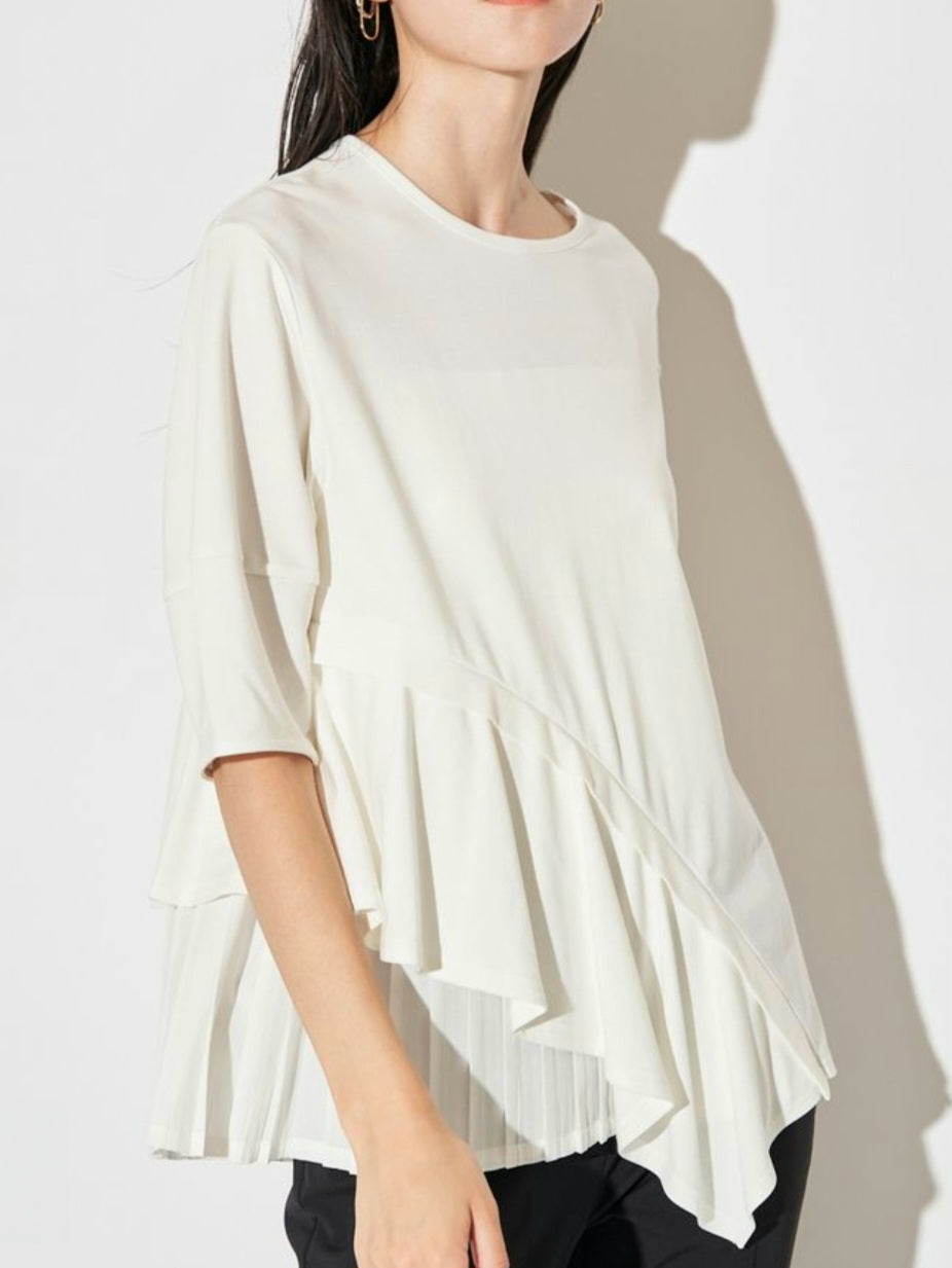 ELENDEEK サイドフレアドッキングカットソー