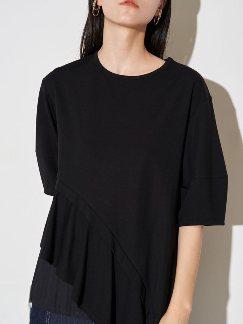 ELENDEEK サイドフレアドッキングカットソー