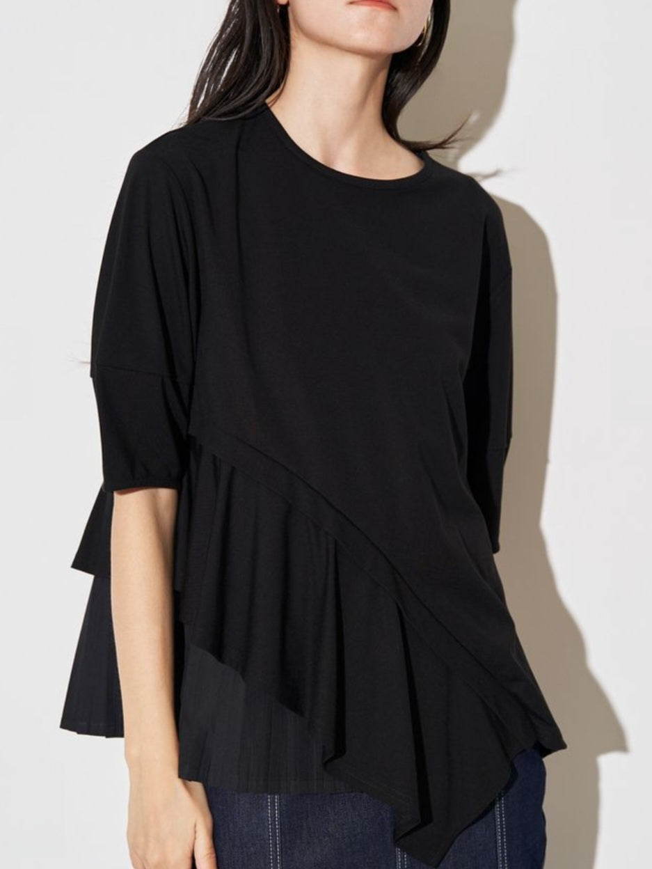 ELENDEEK サイドフレアドッキングカットソー