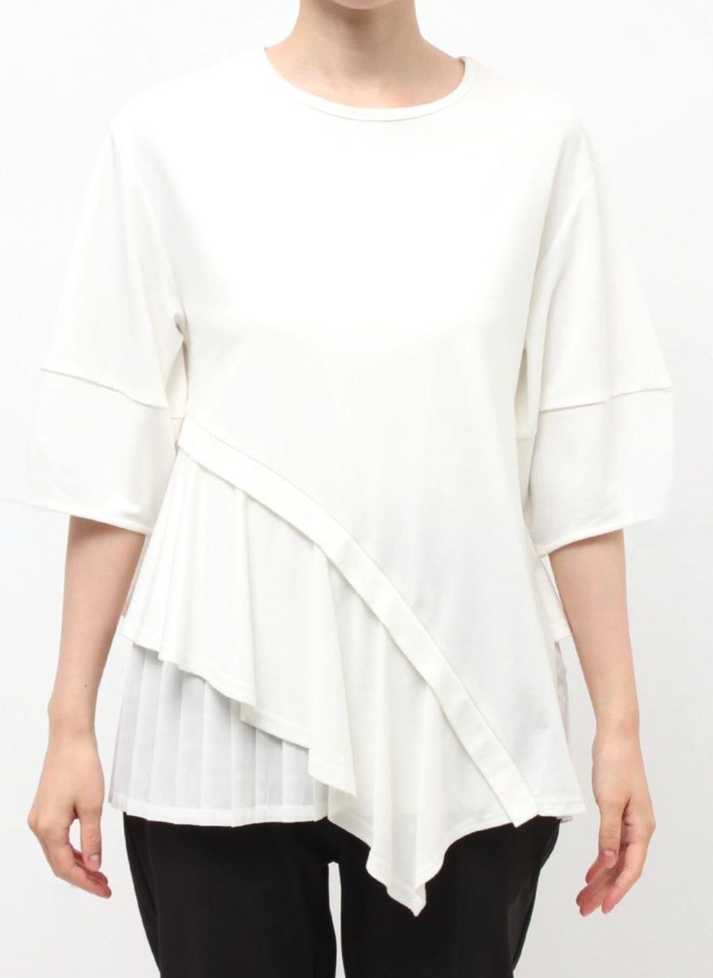 ELENDEEK サイドフレアドッキングカットソー